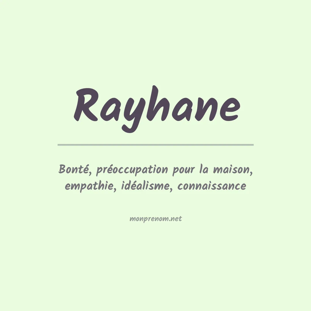 Prénom Rayhane