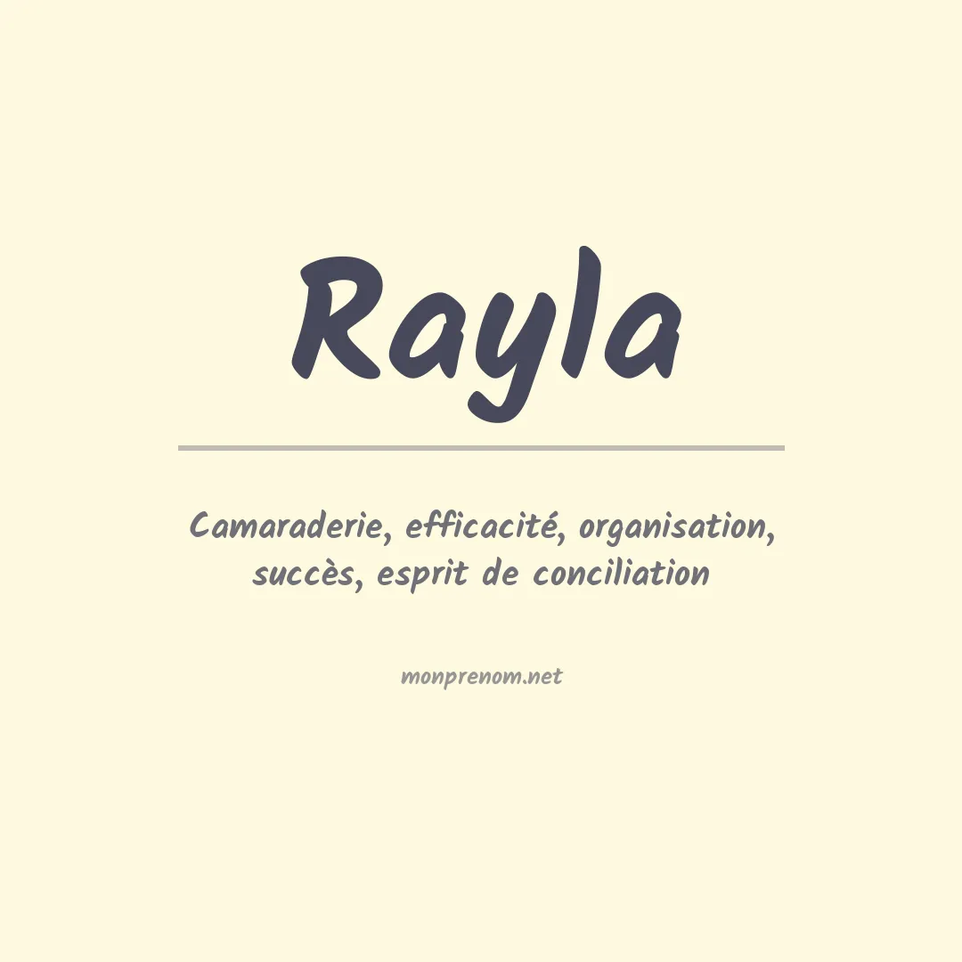 Signification du prénom Rayla