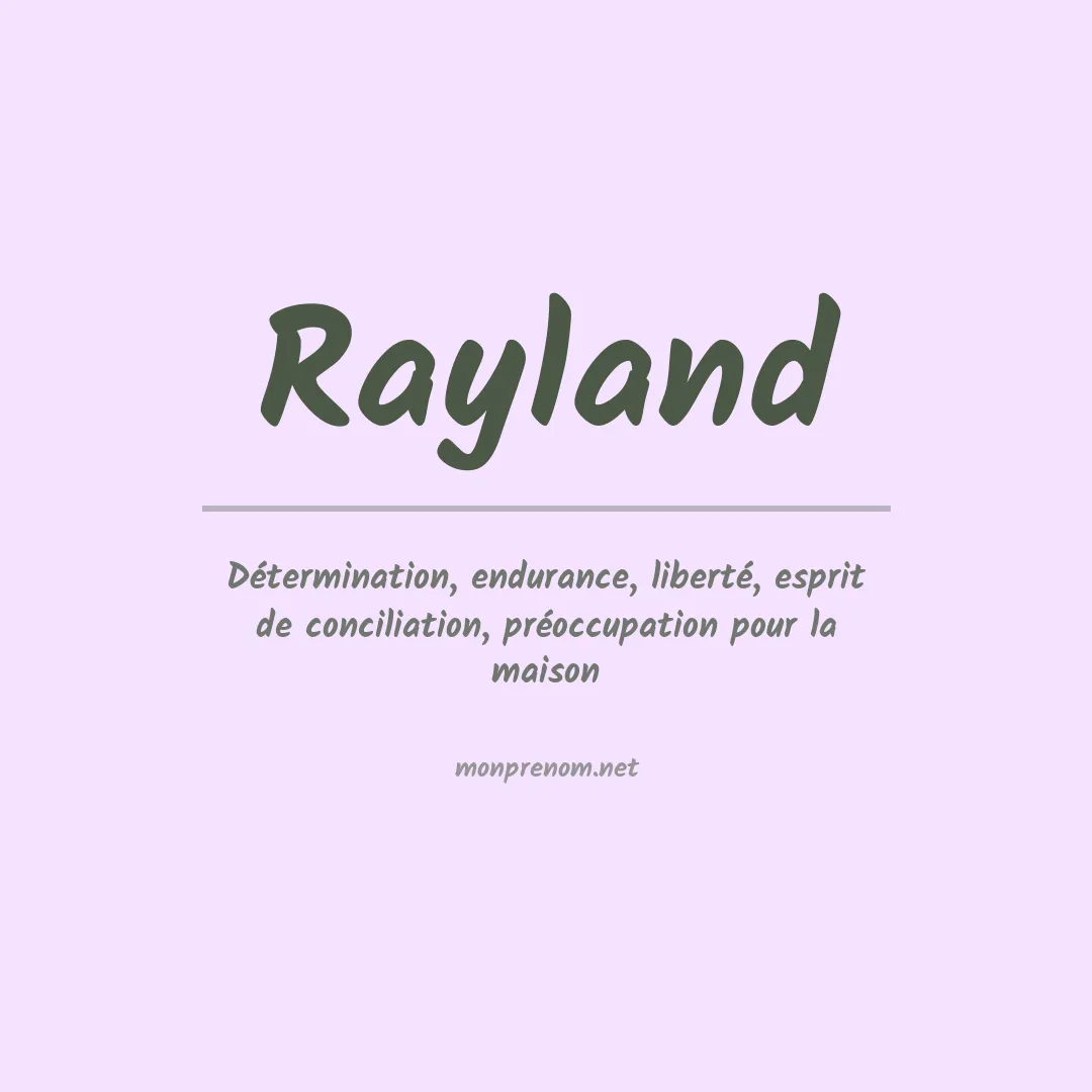 Prénom Rayland