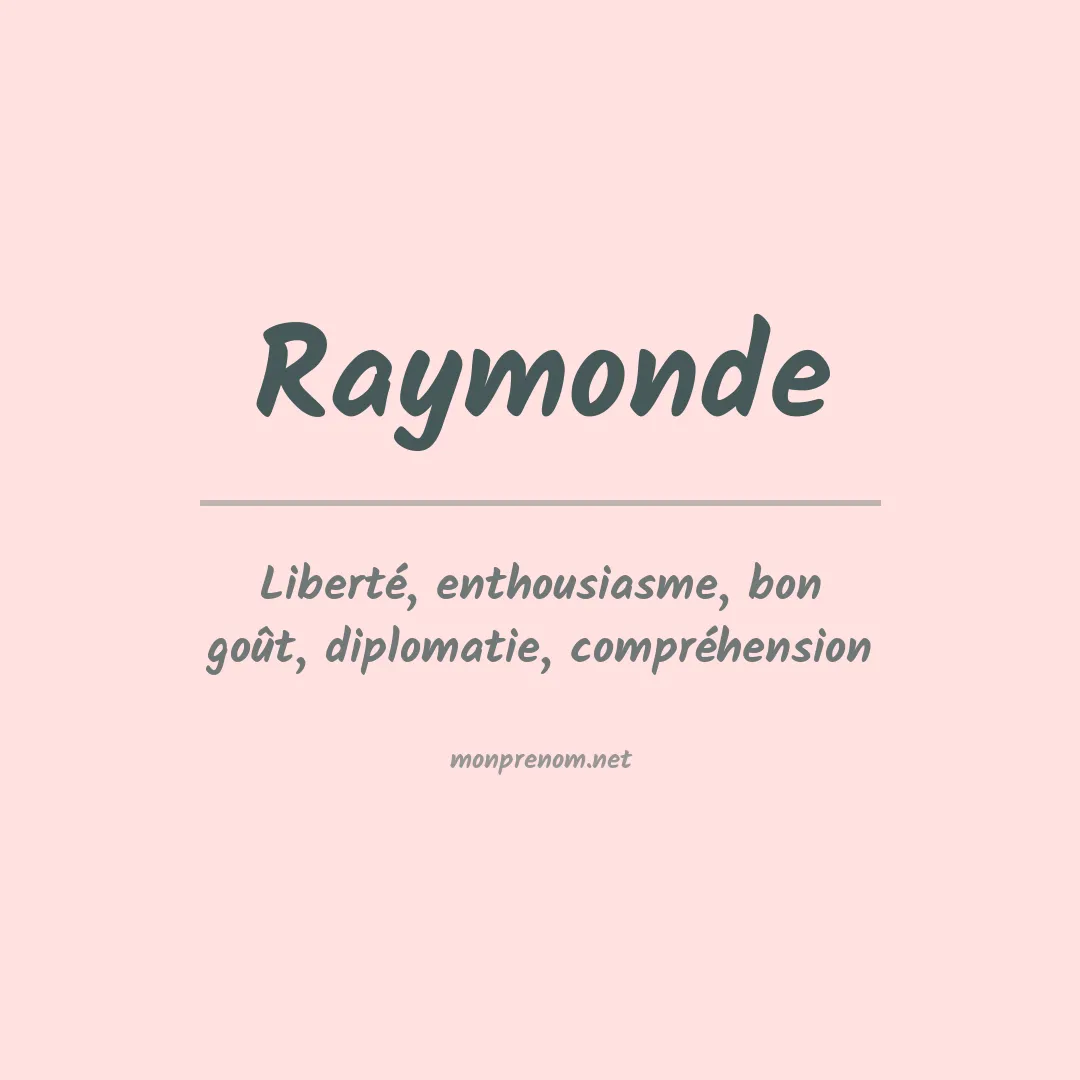 Prénom Raymonde