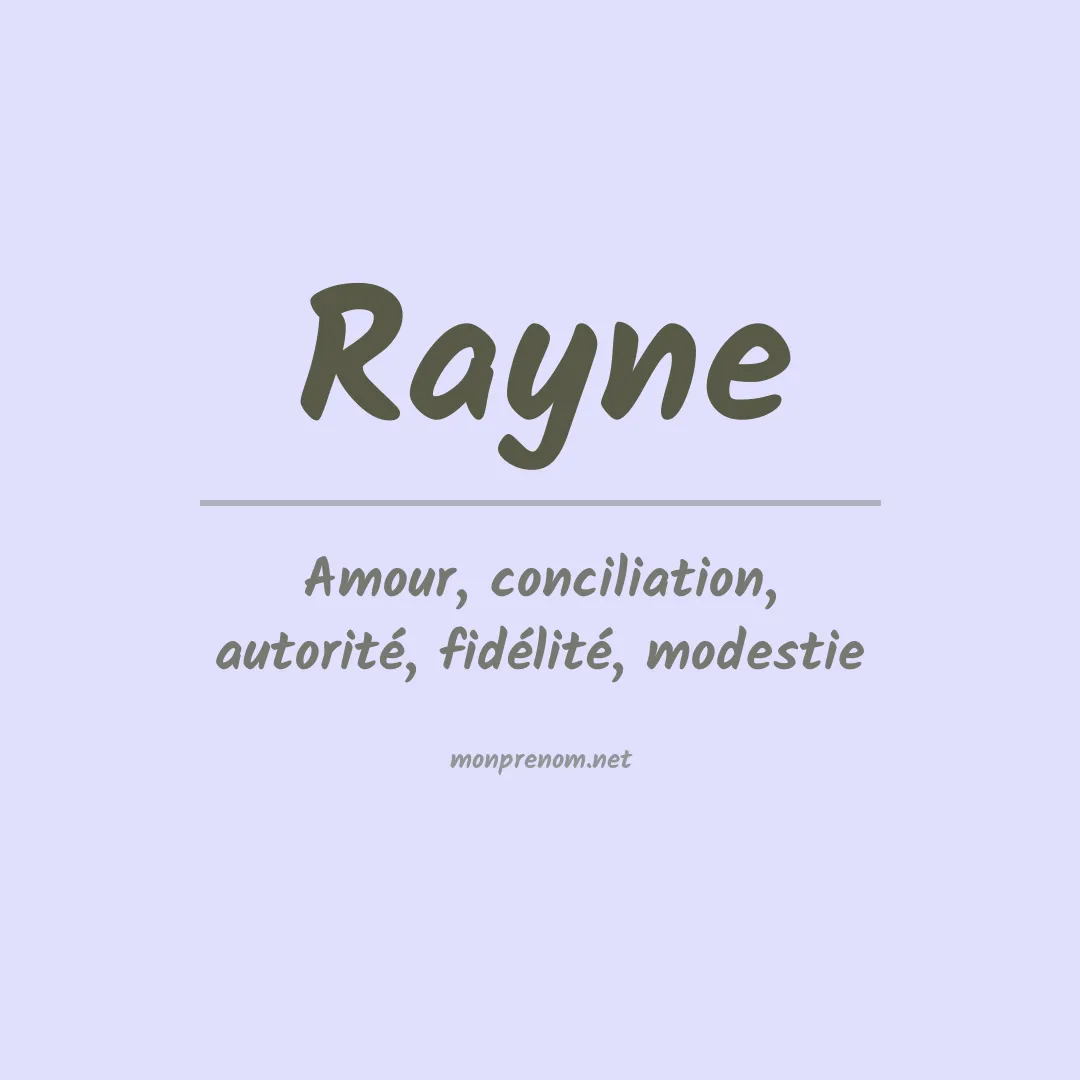 Prénom Rayne