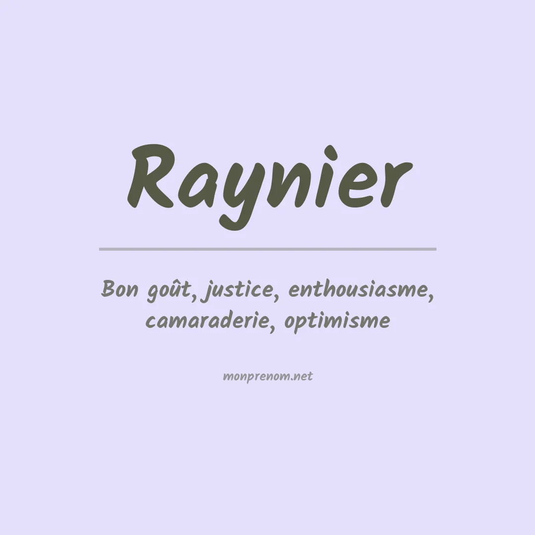 Prénom Raynier