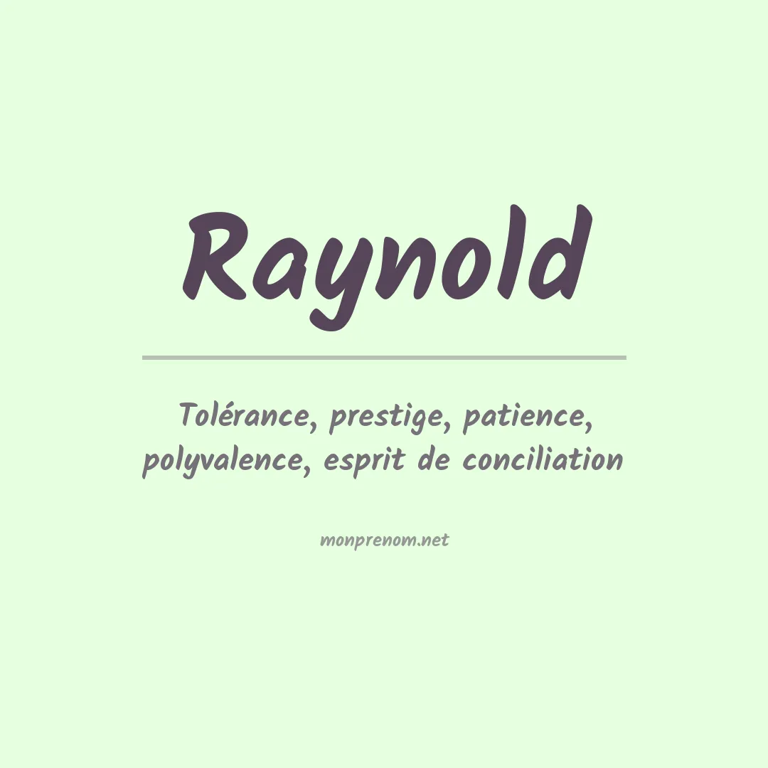 Prénom Raynold
