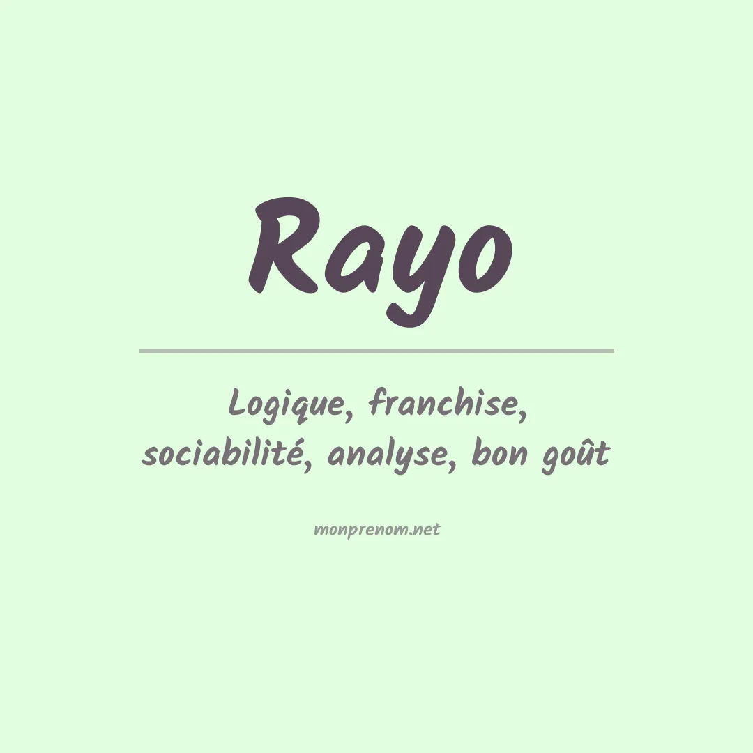 Prénom Rayo