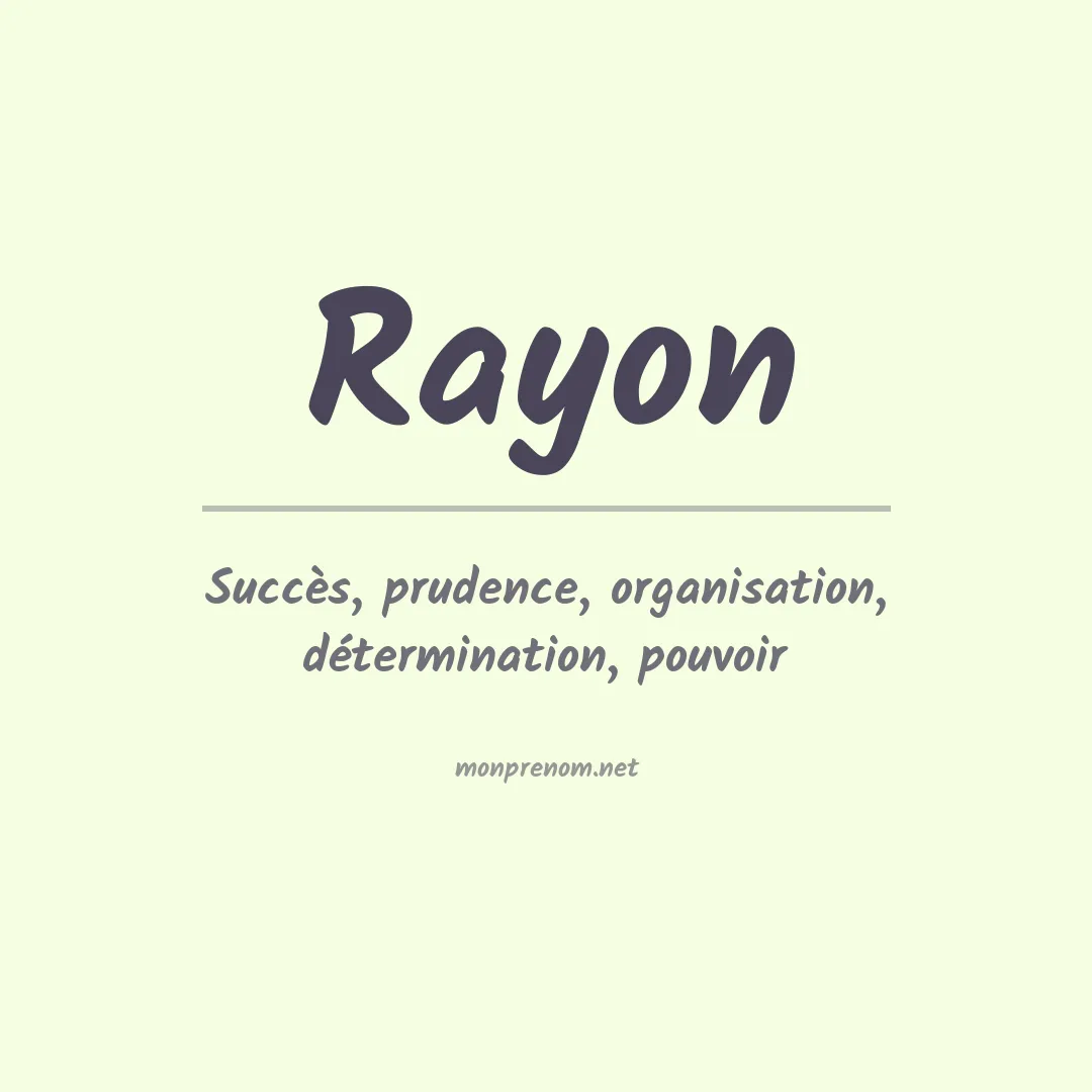 Prénom Rayon