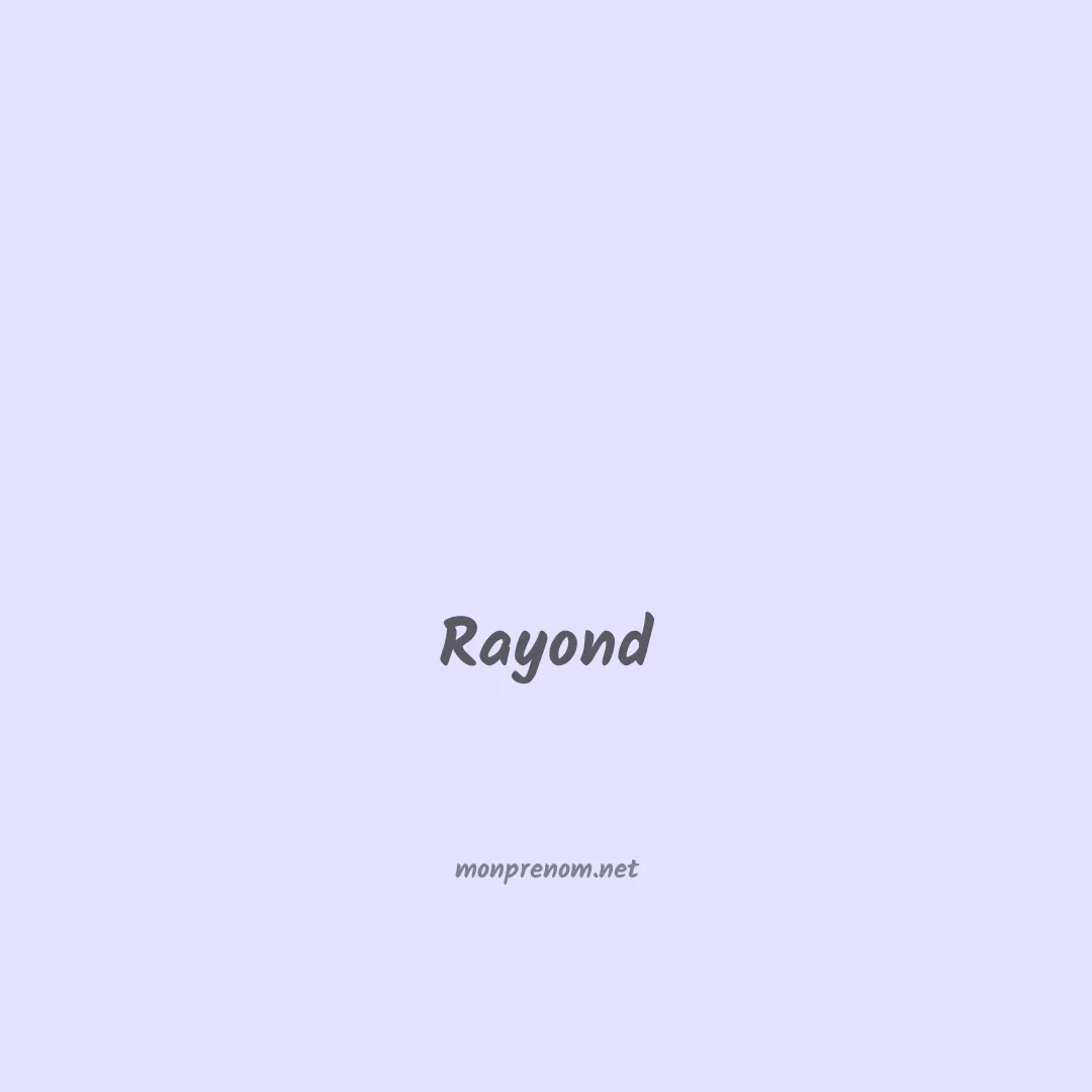 Rayond en chinois