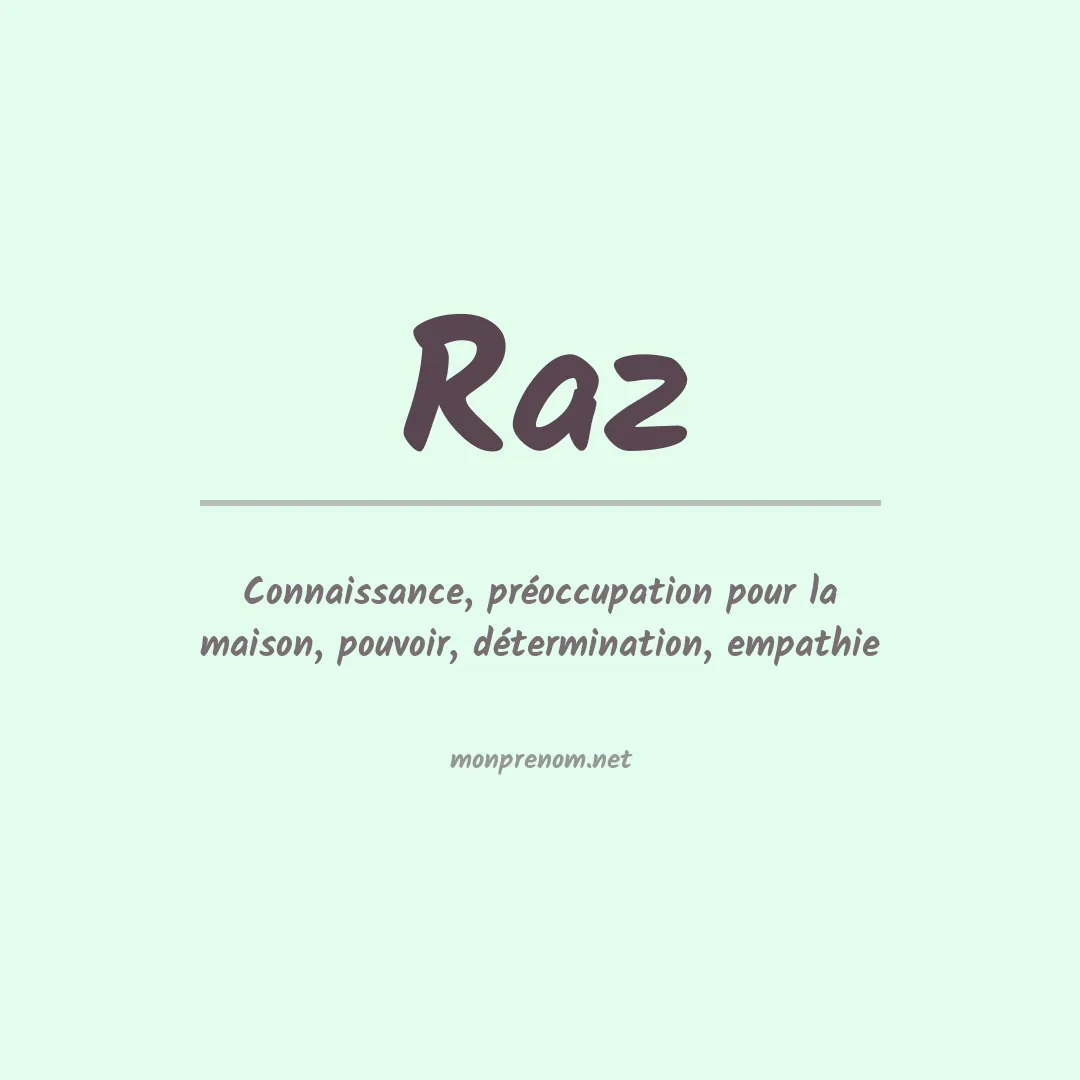 Prénom Raz