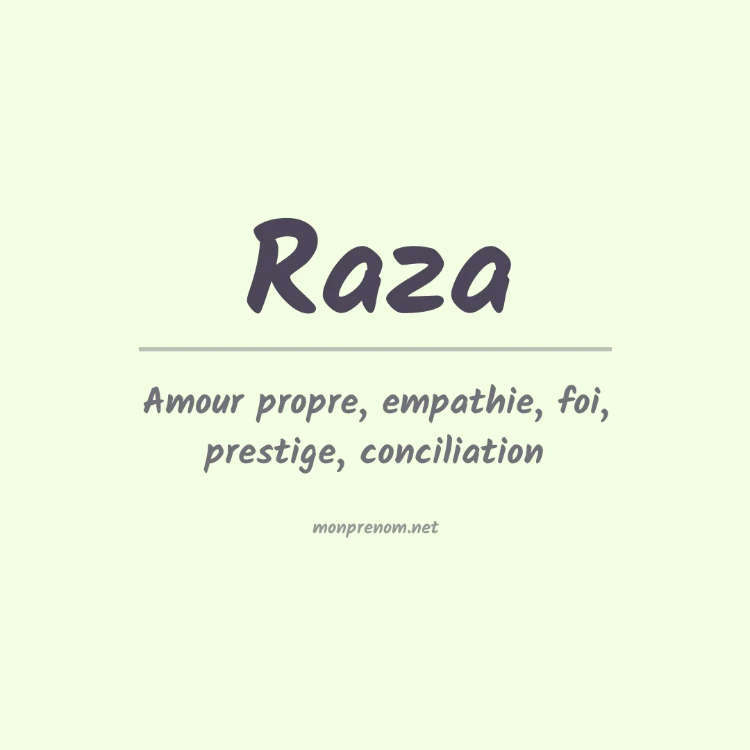 Prénom Raza
