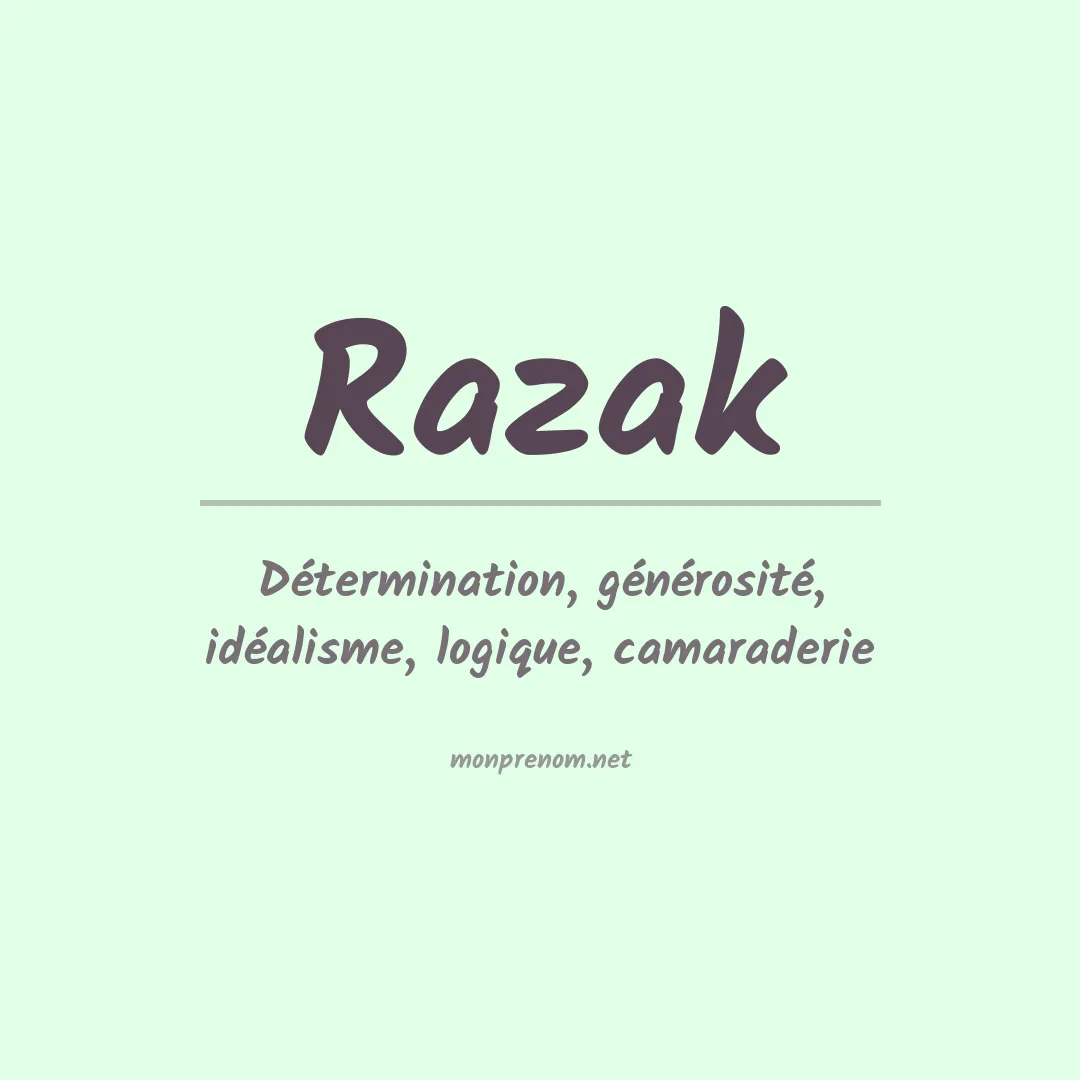 Prénom Razak