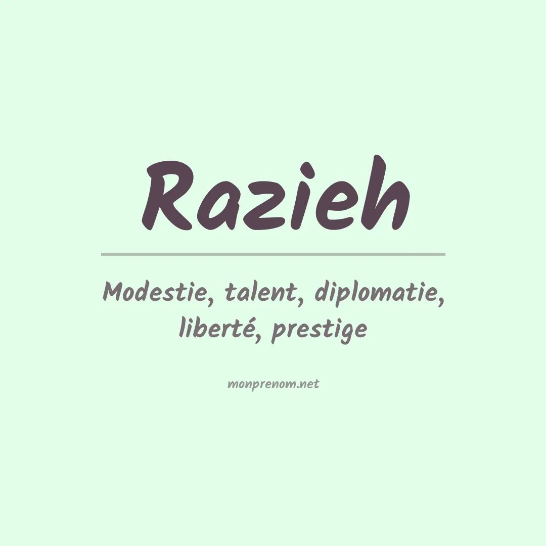 Signification du prénom Razieh