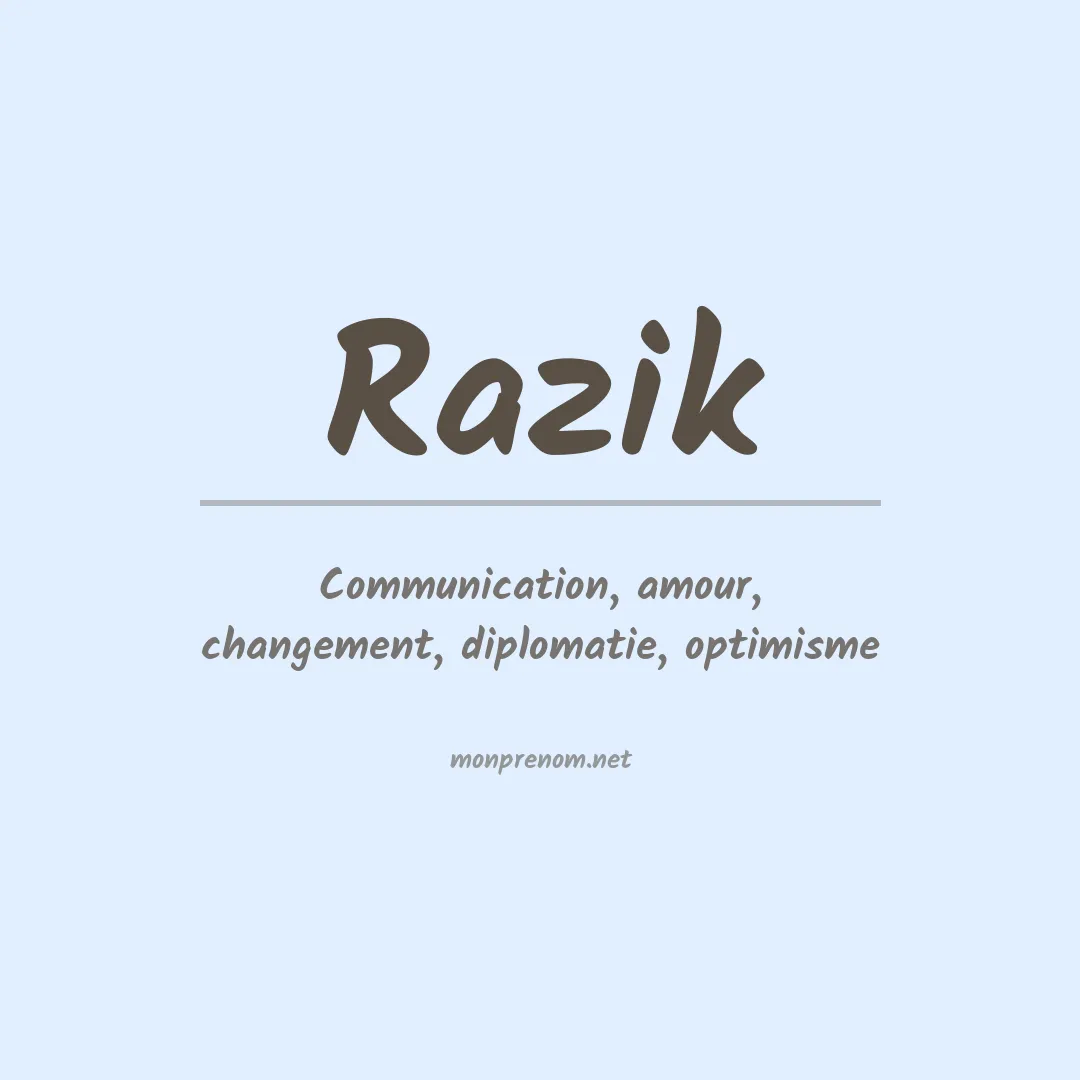 Prénom Razik