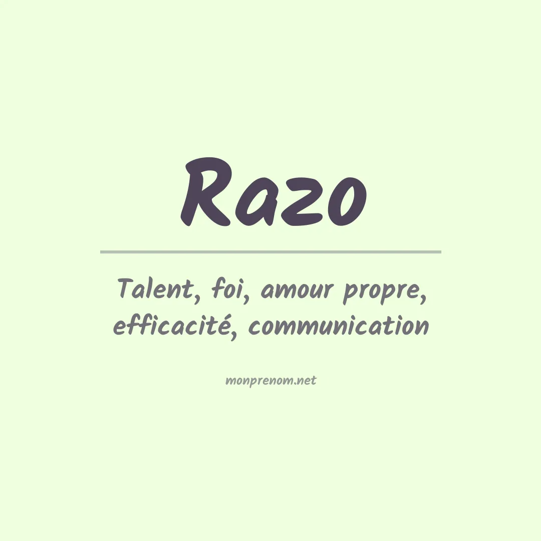 Prénom Razo