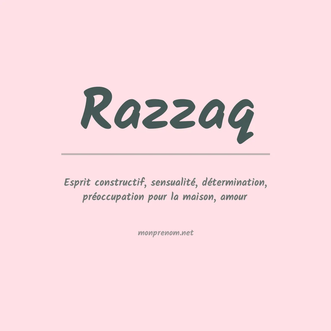 Prénom Razzaq