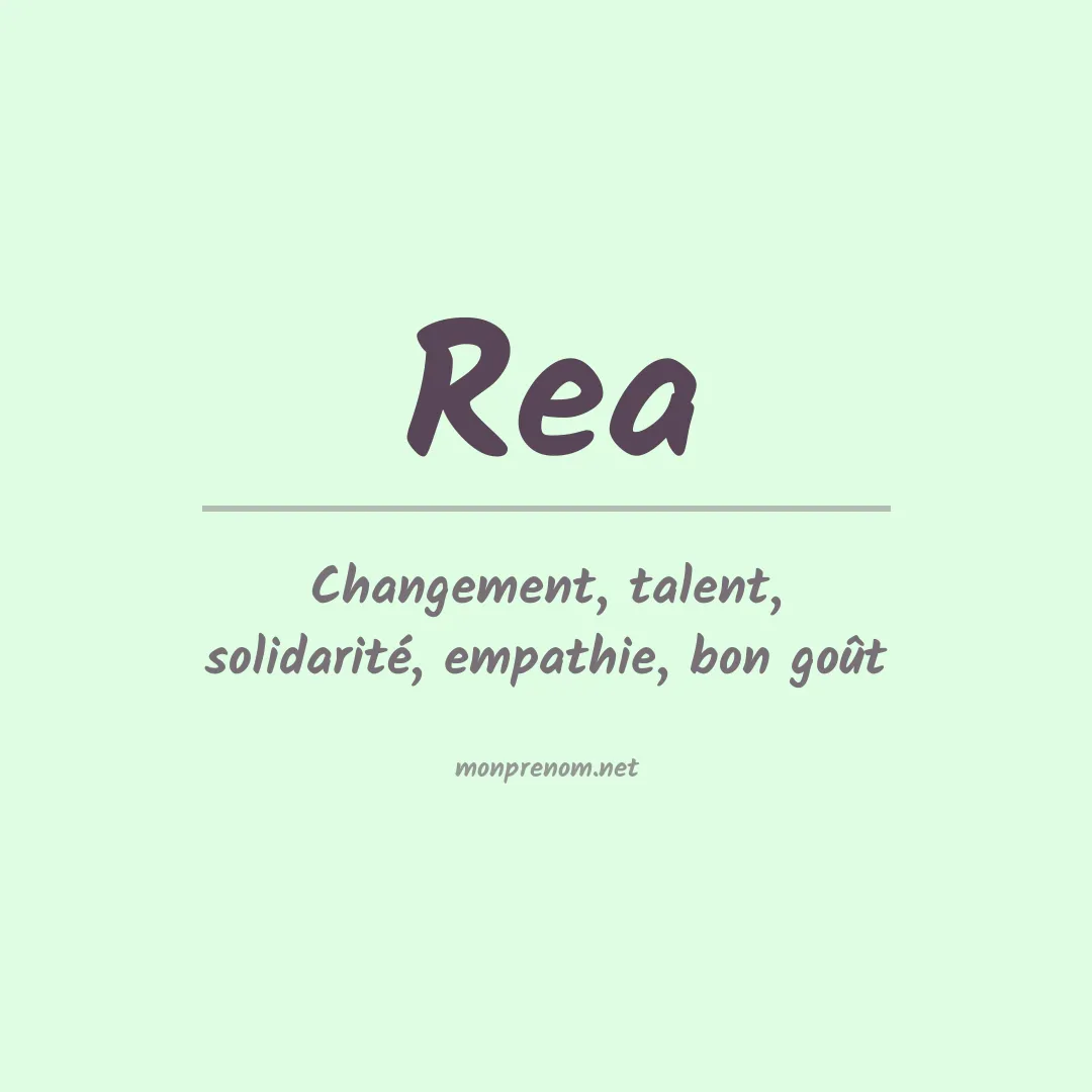 Prénom Rea