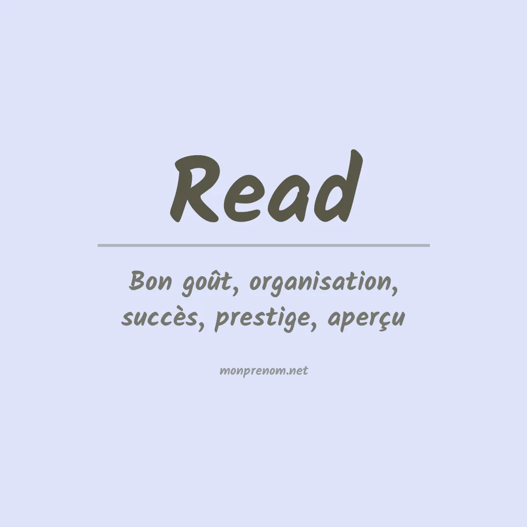 Prénom Read