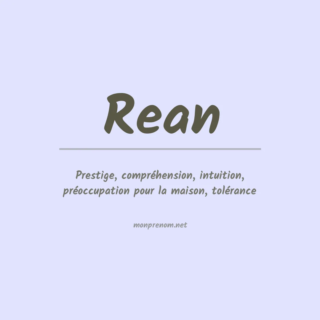 Signification du prénom Rean