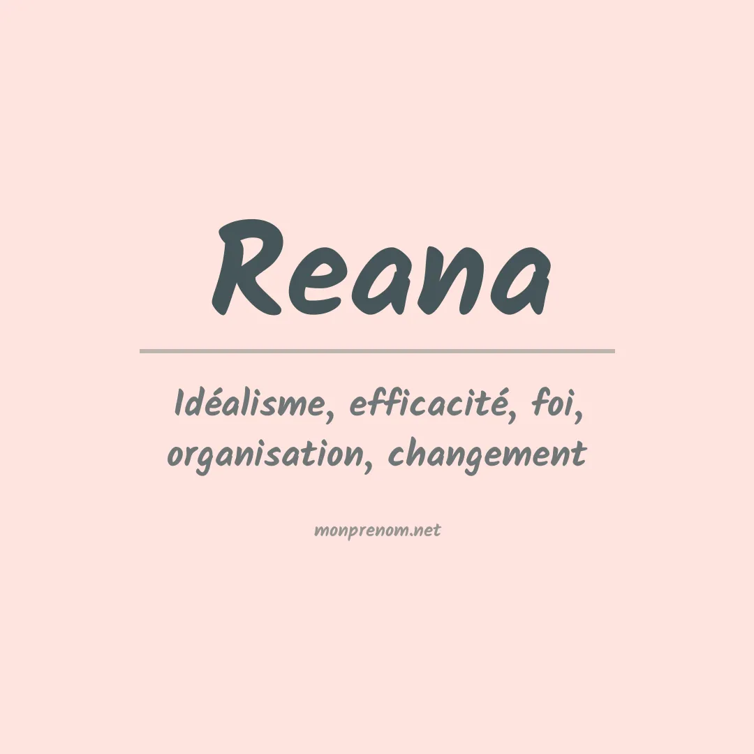 Prénom Reana