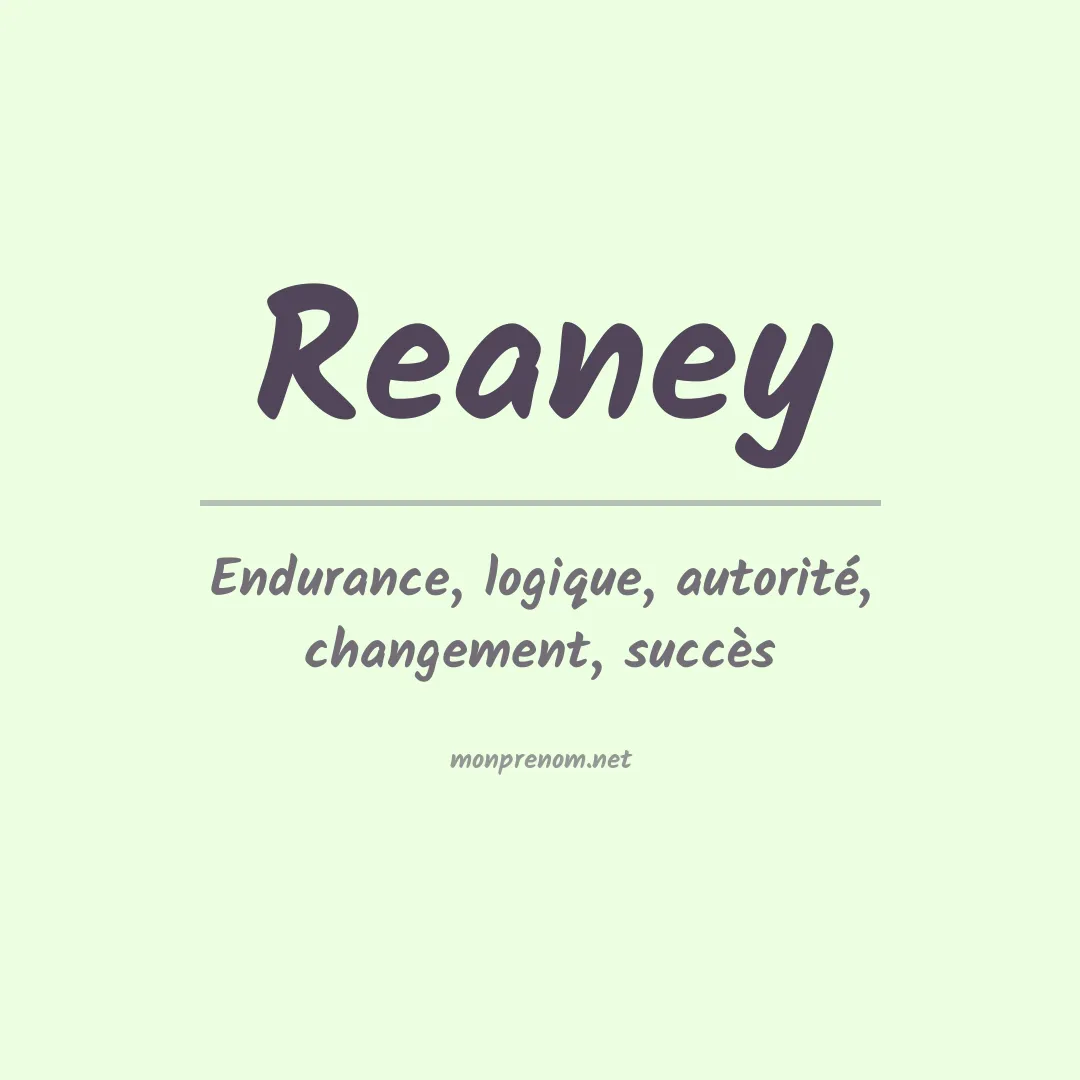 Prénom Reaney
