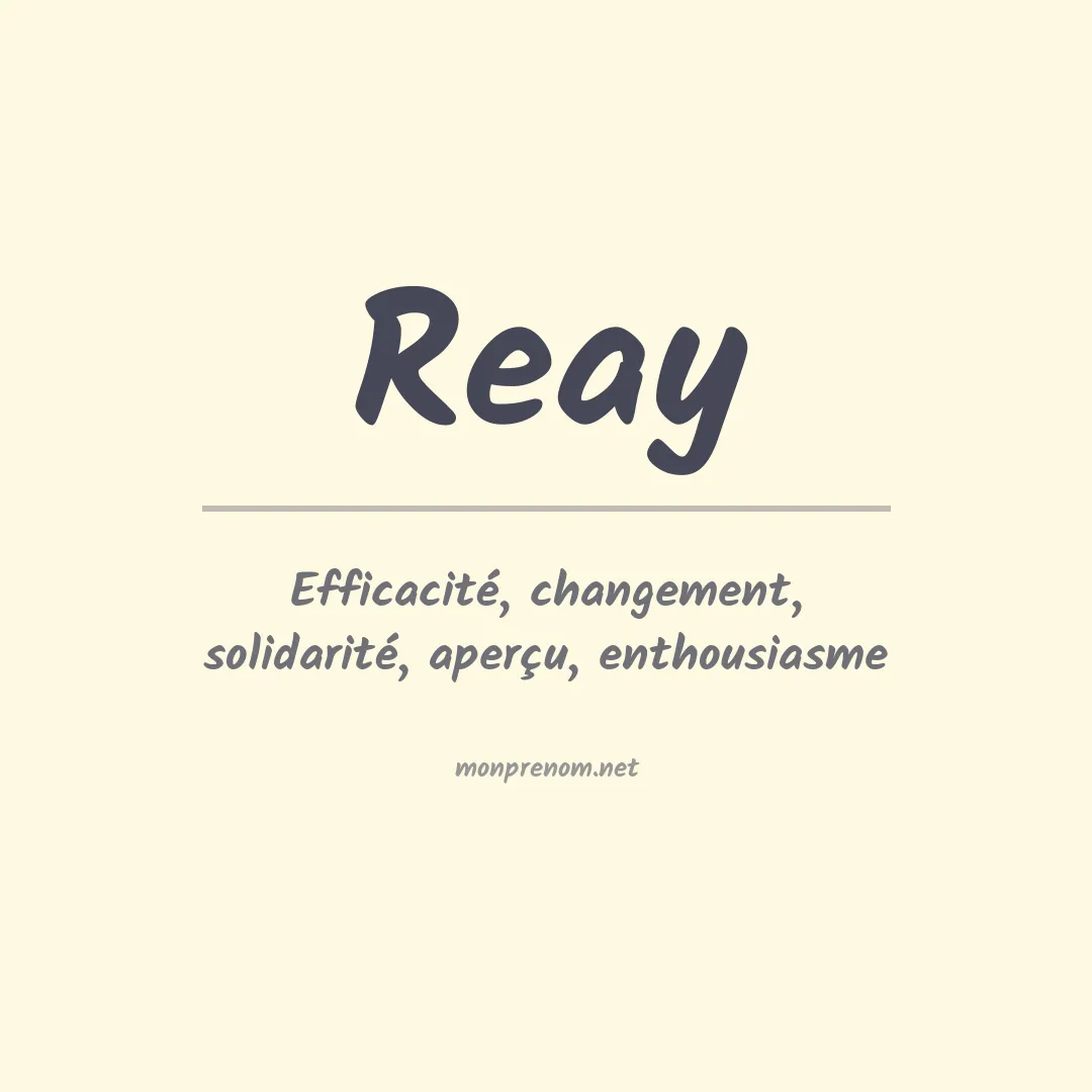 Prénom Reay