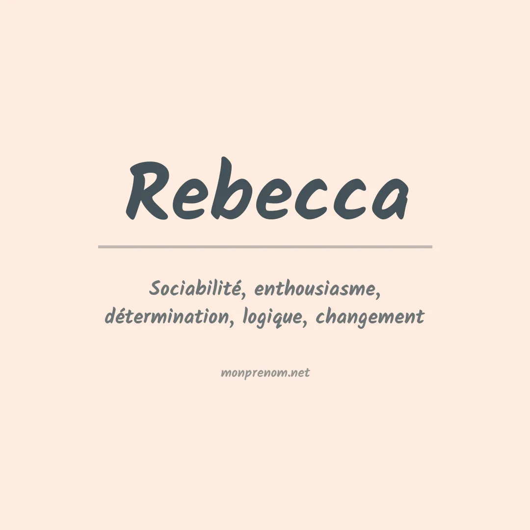 Prénom Rebecca