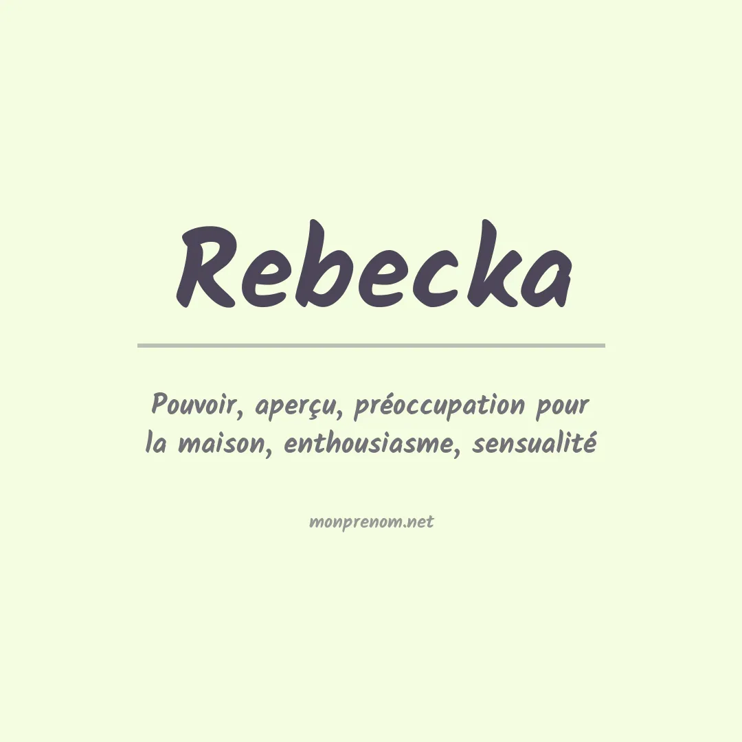 Prénom Rebecka