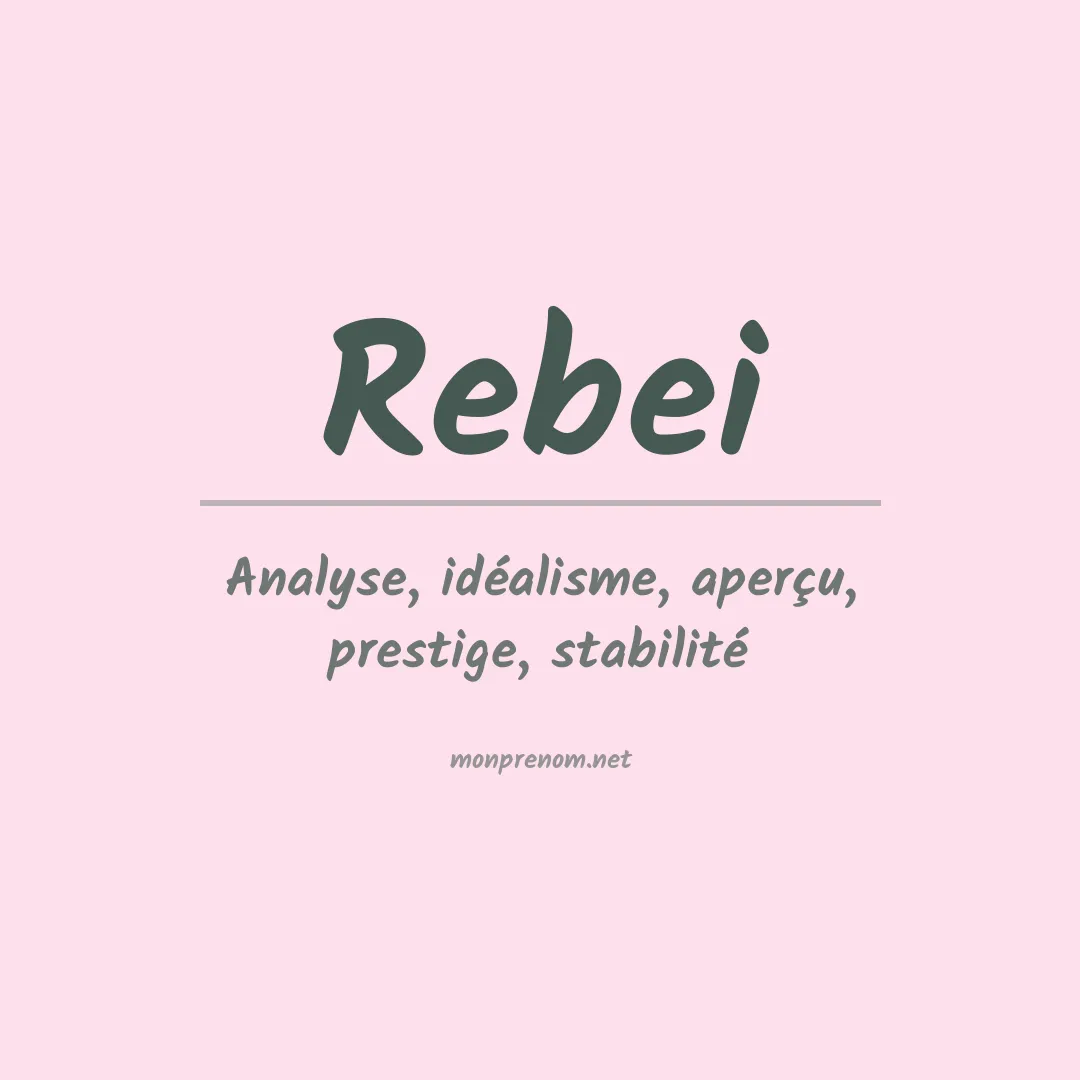Prénom Rebei
