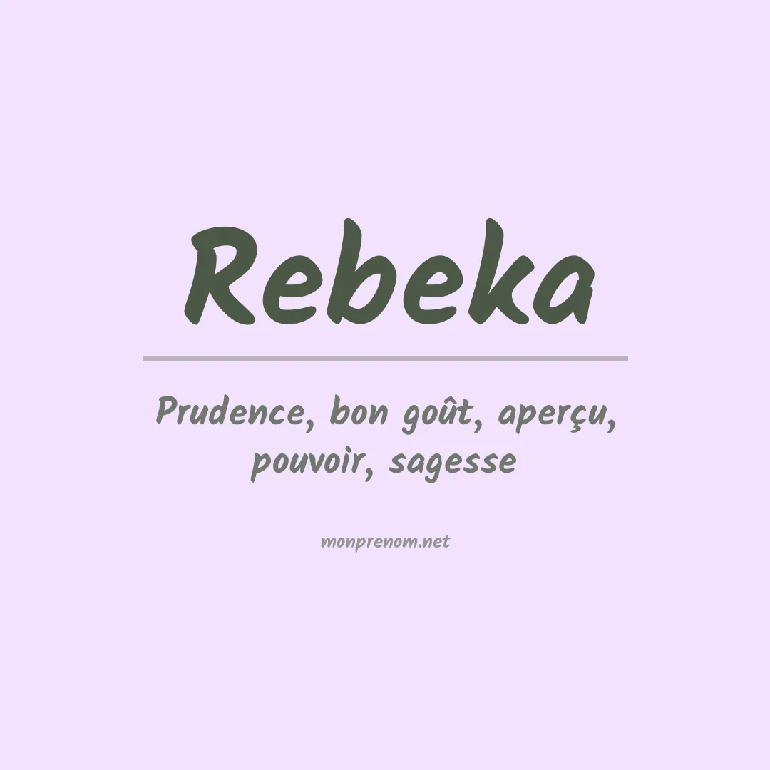 Prénom Rebeka