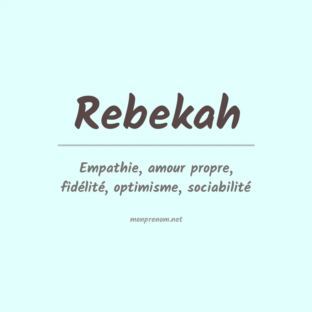 Prénom Rebekah