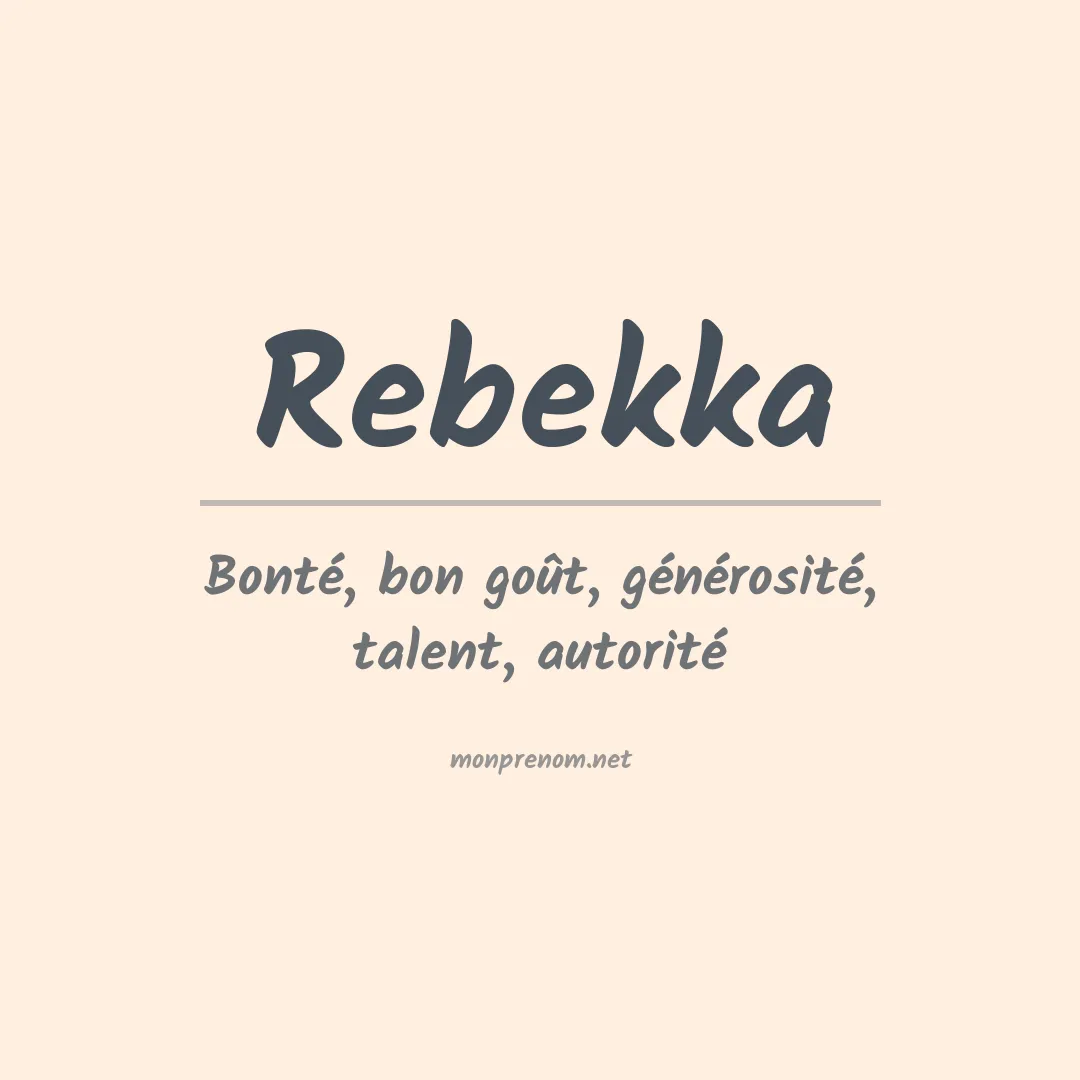 Prénom Rebekka