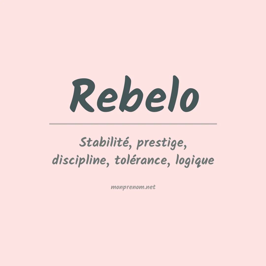 Prénom Rebelo