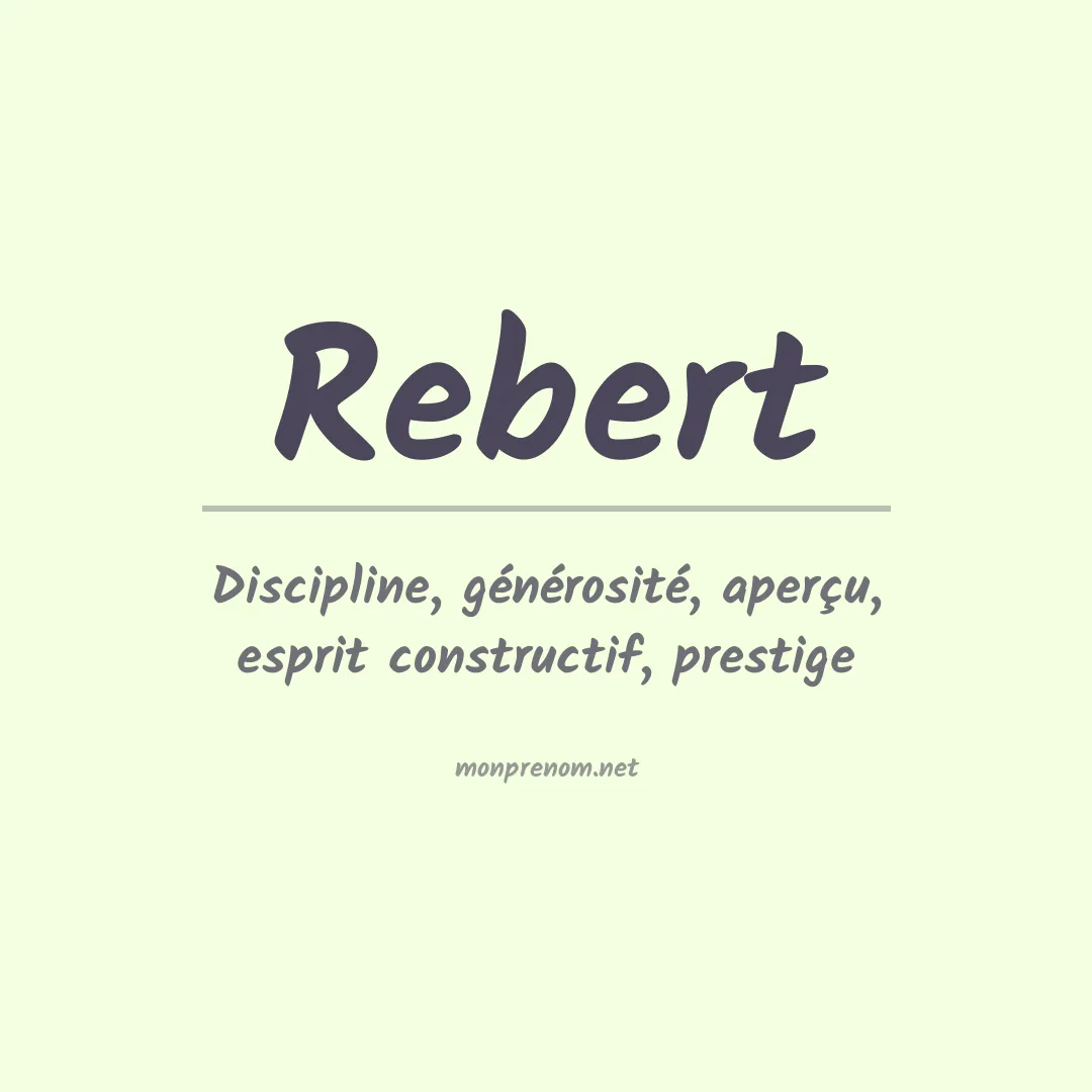 Prénom Rebert