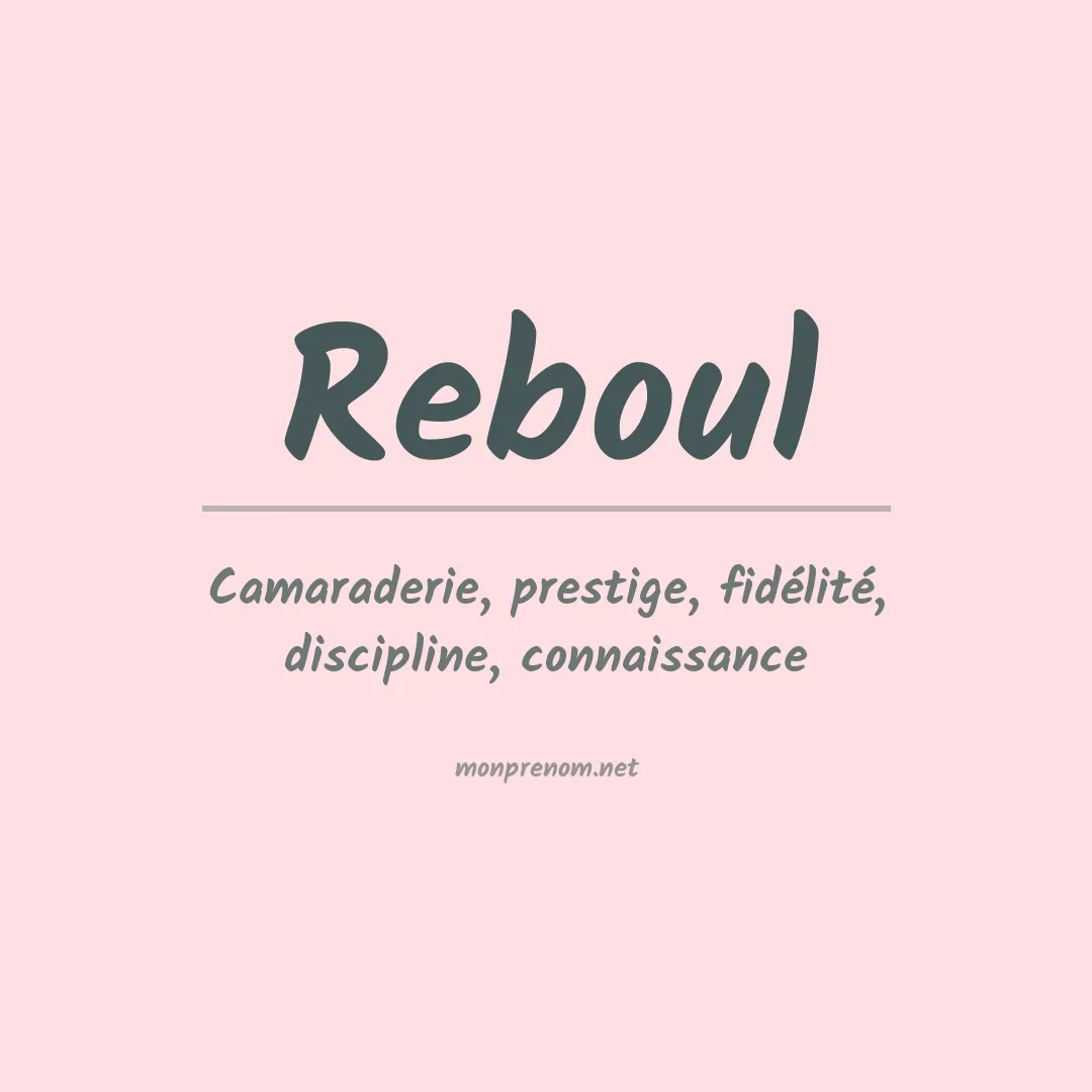 Prénom Reboul