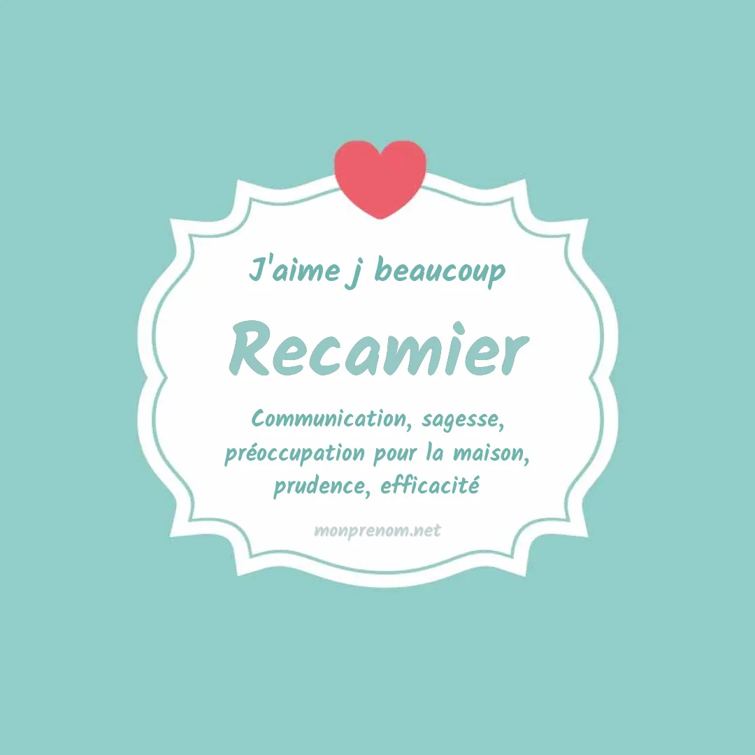J'aime beaucoup Recamier