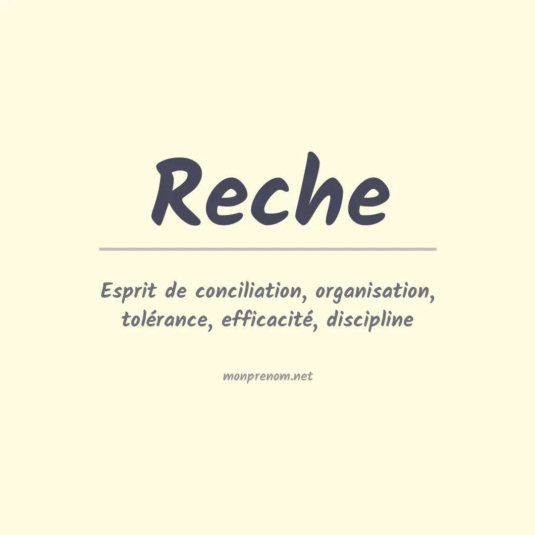 Signification du prénom Reche