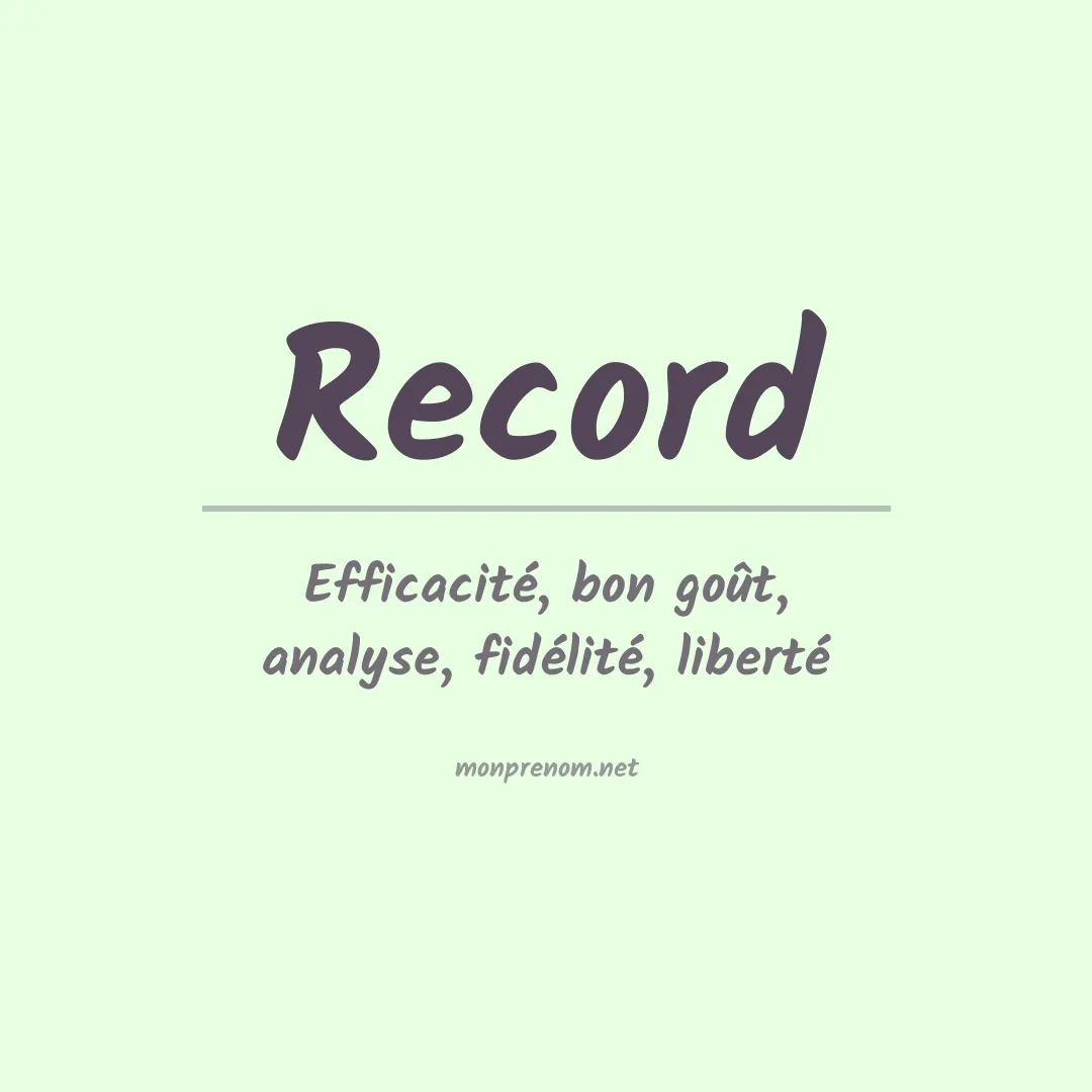 Prénom Record