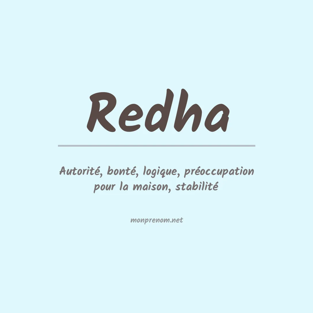 Prénom Redha