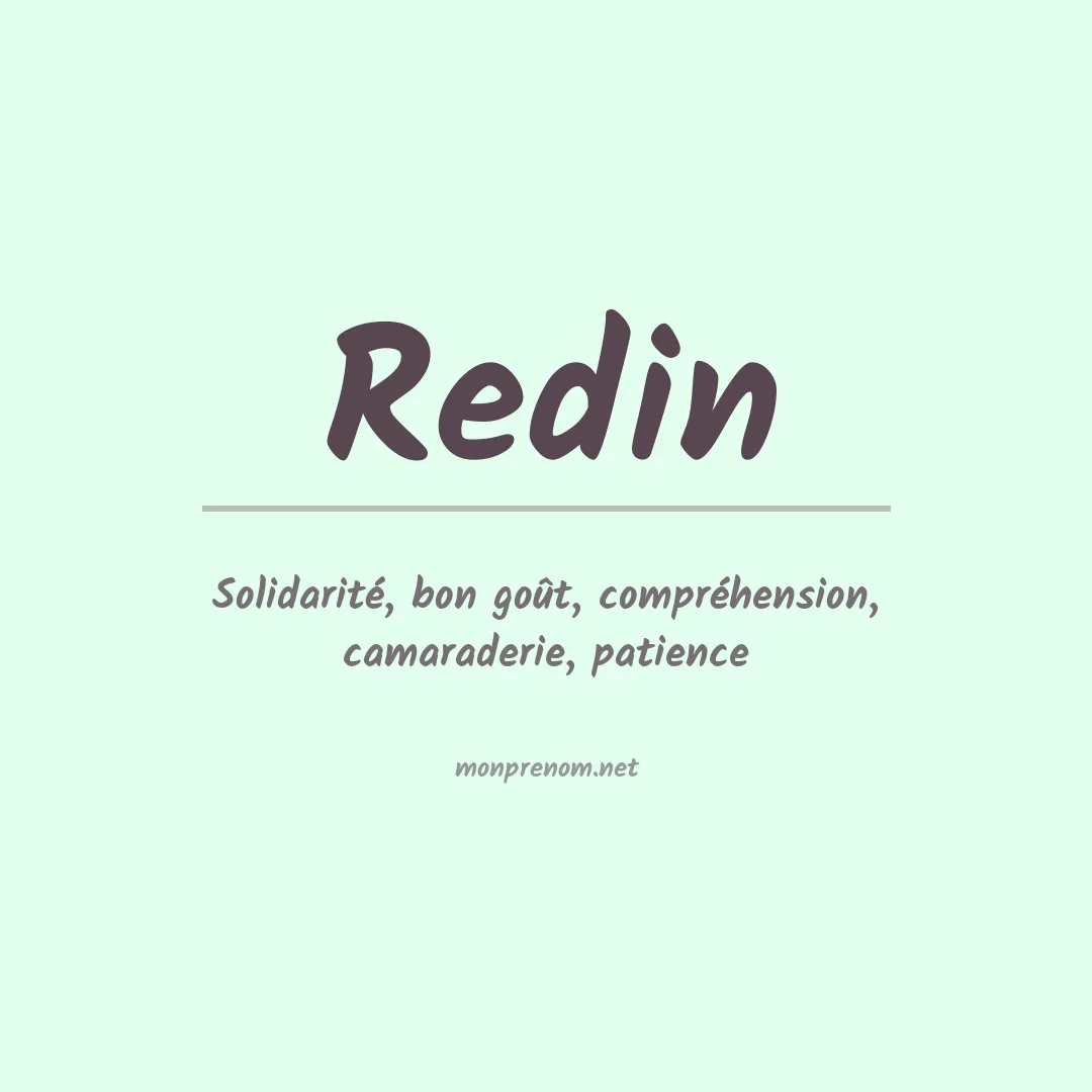 Prénom Redin