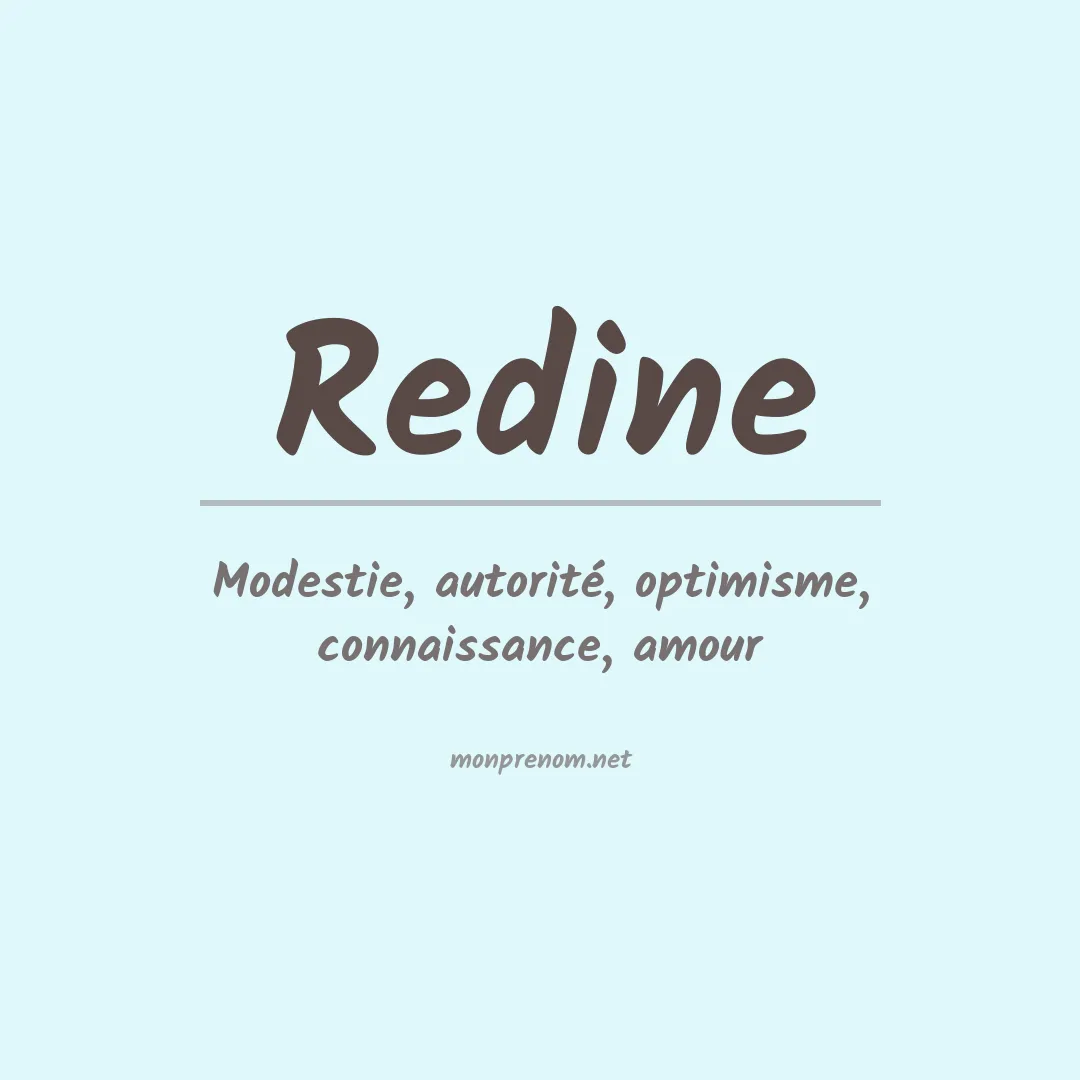 Signification du prénom Redine