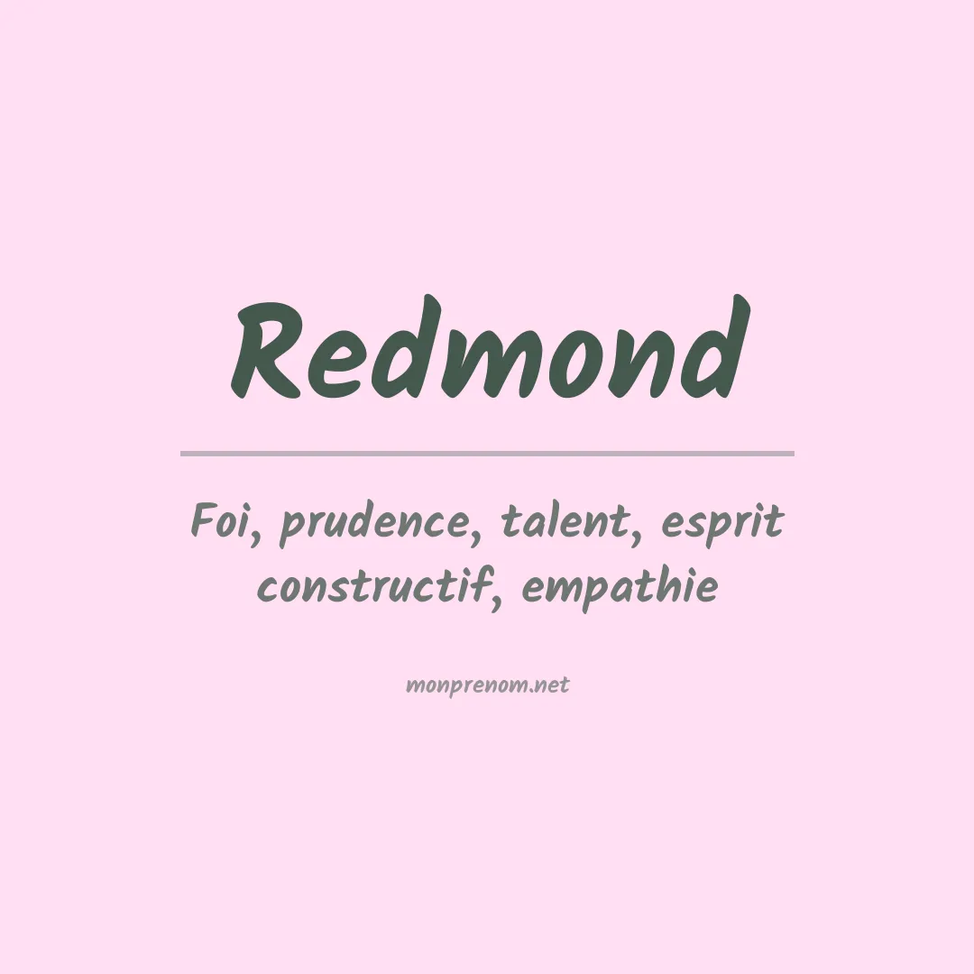 Prénom Redmond