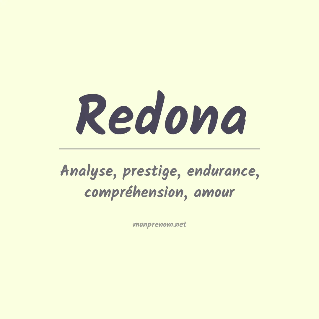 Signification du prénom Redona