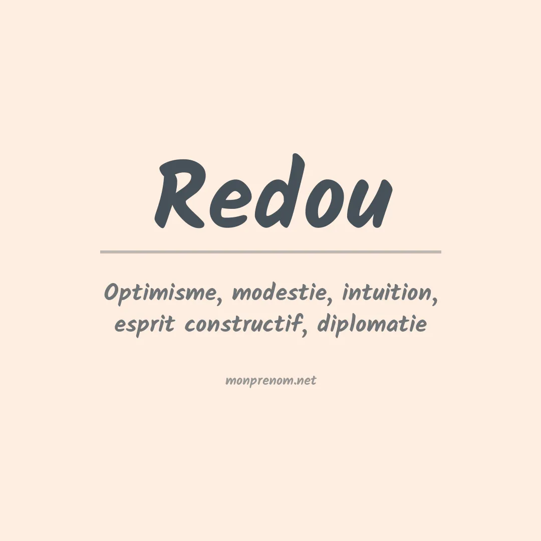 Signification du prénom Redou