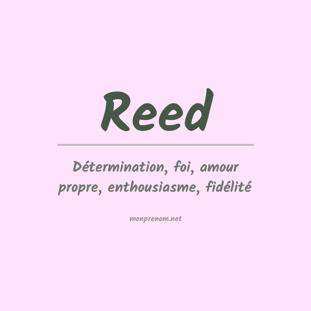 Prénom Reed