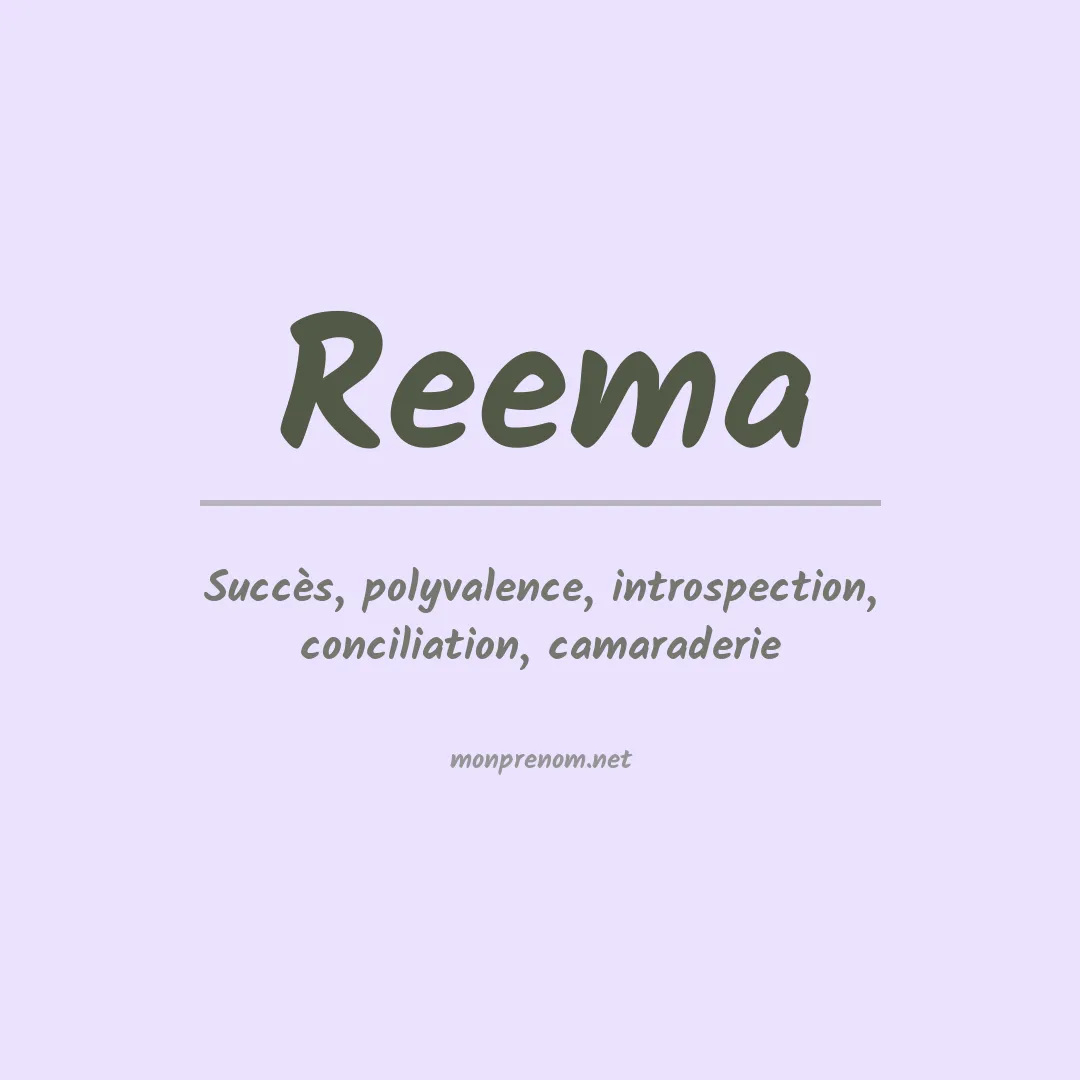 Signification du prénom Reema