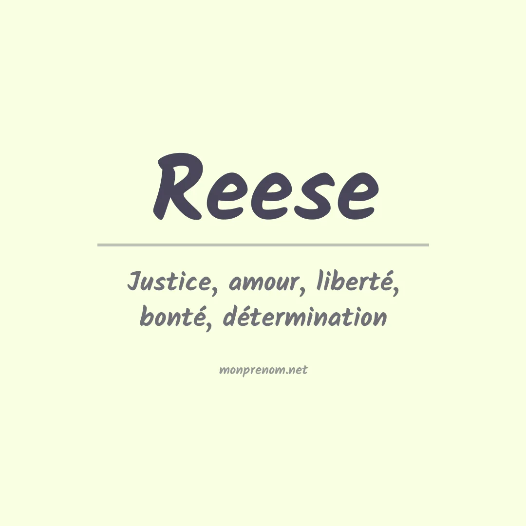Prénom Reese