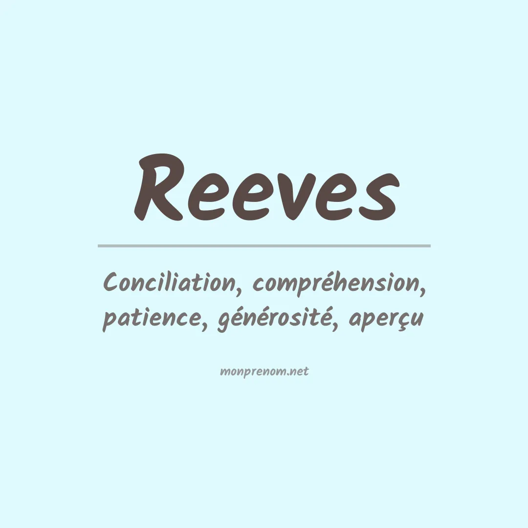 Prénom Reeves