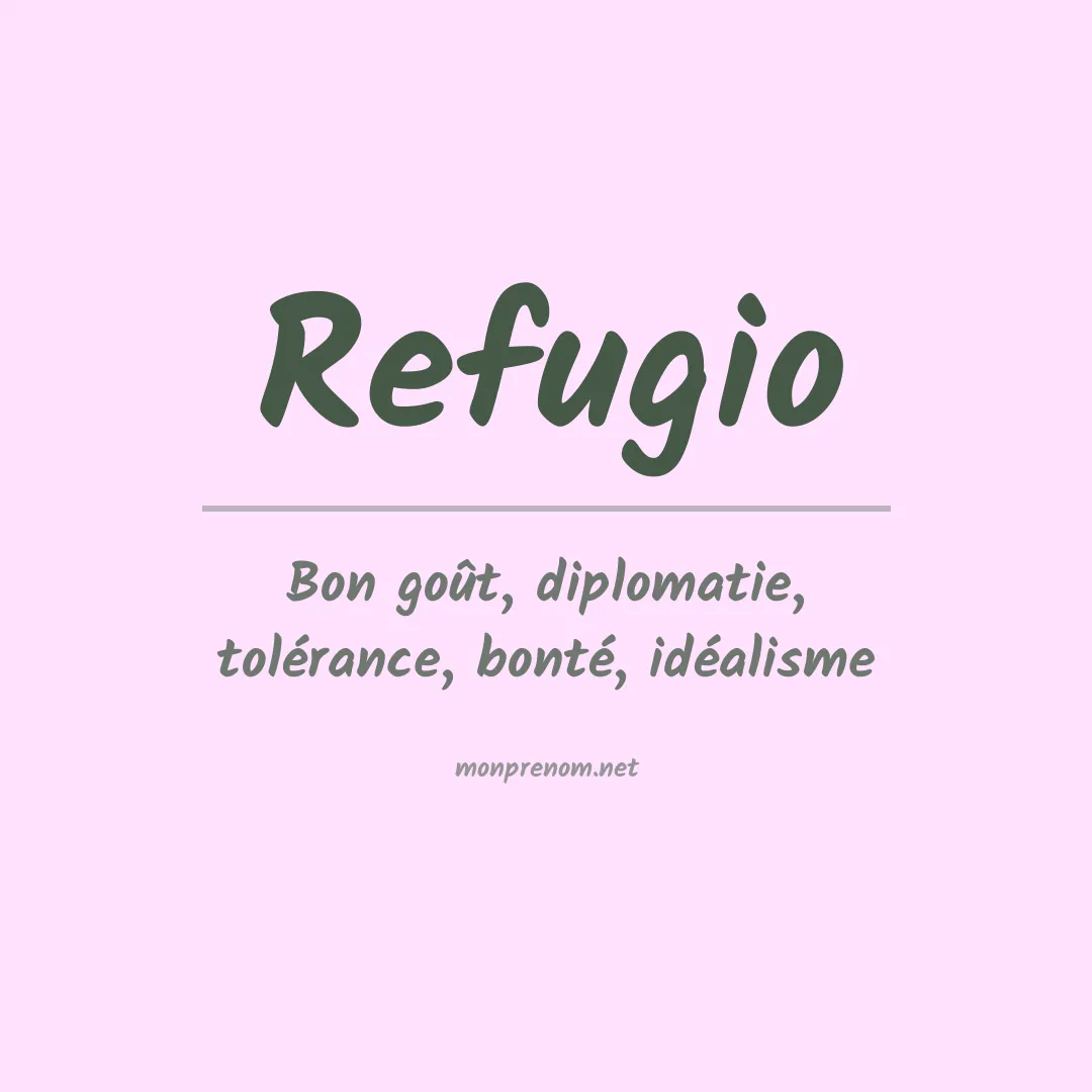 Signification du prénom Refugio