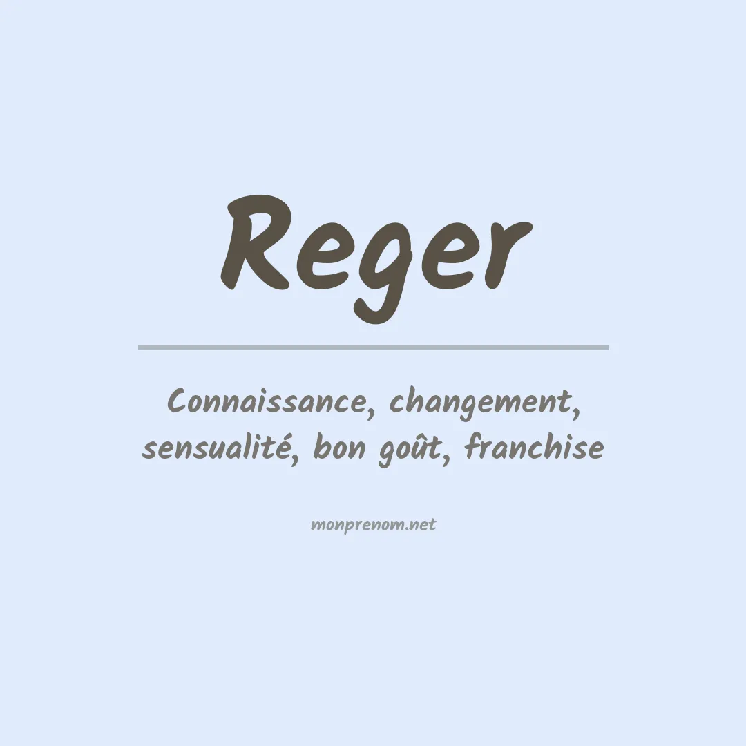 Prénom Reger