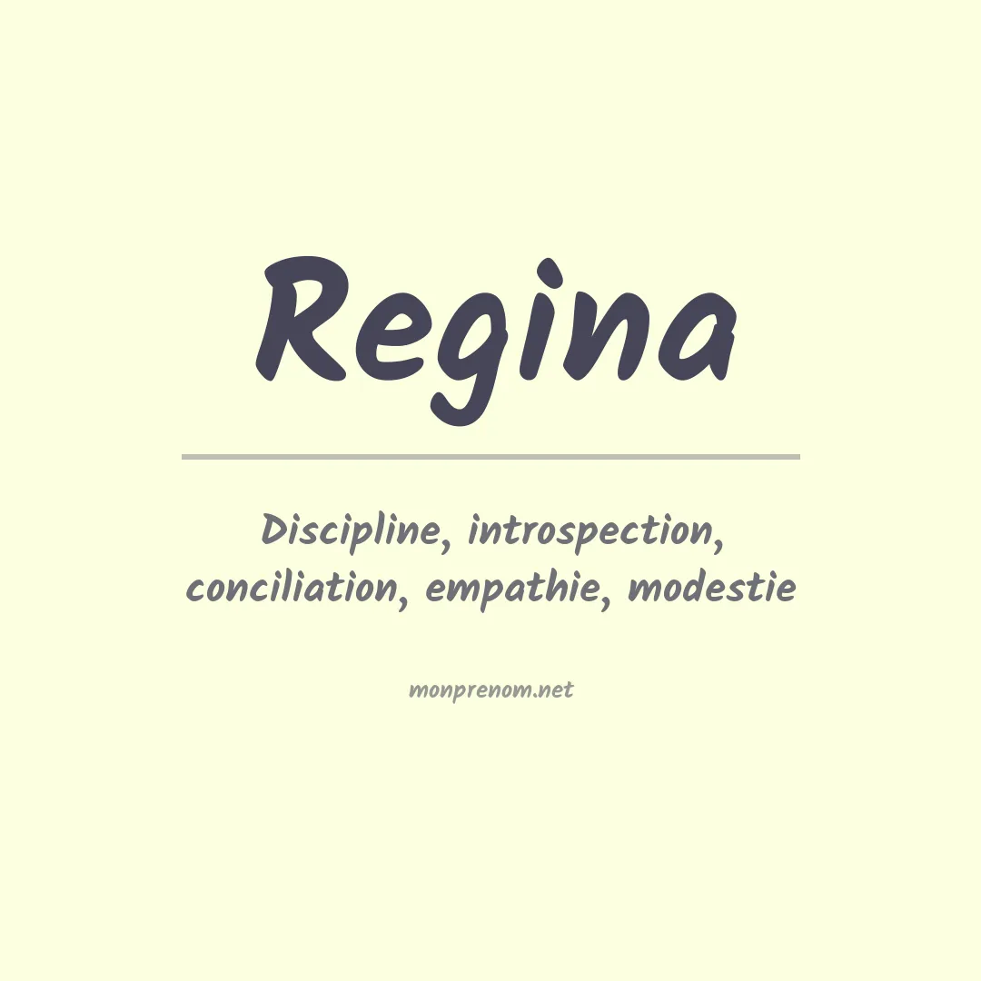 Prénom Regina