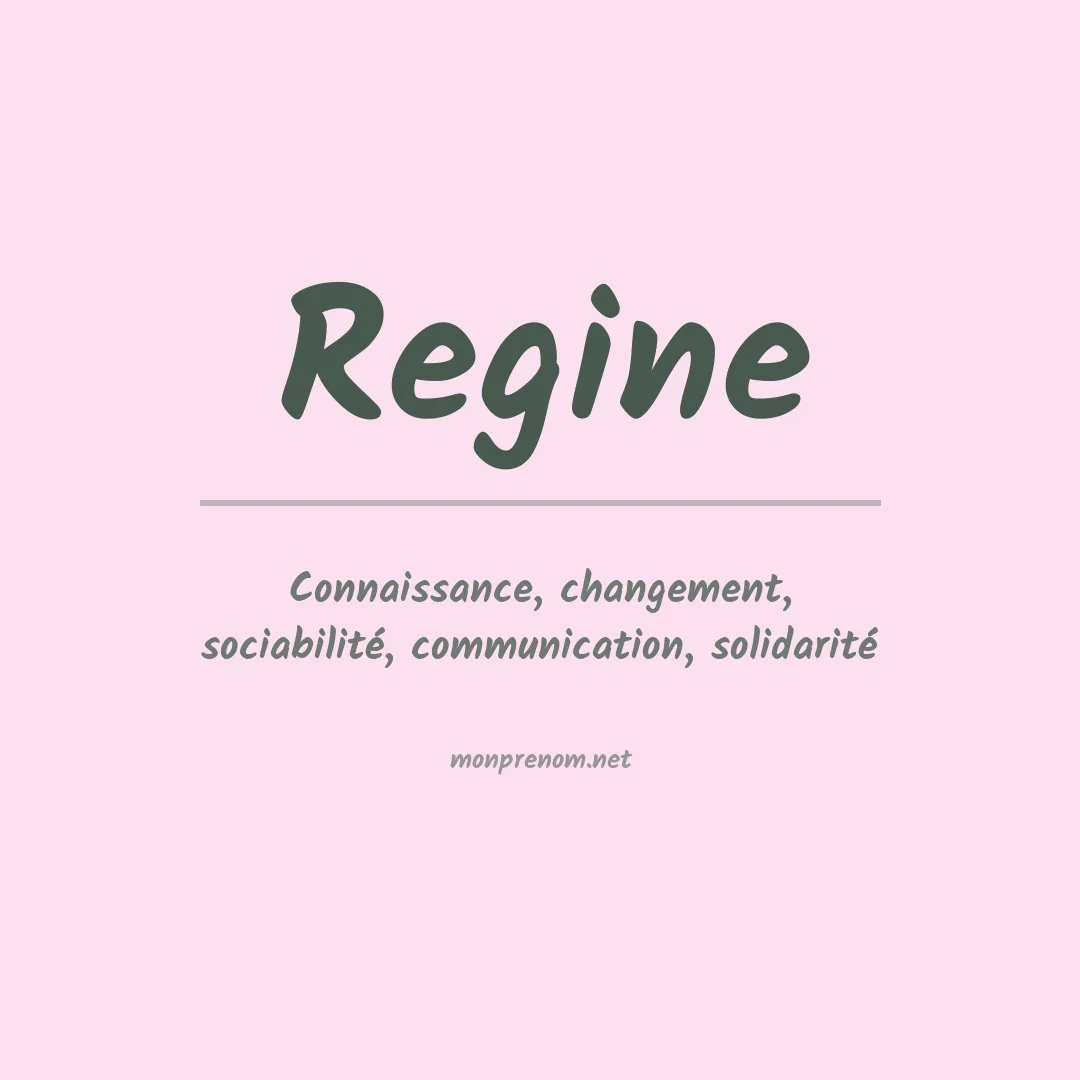 Prénom Regine