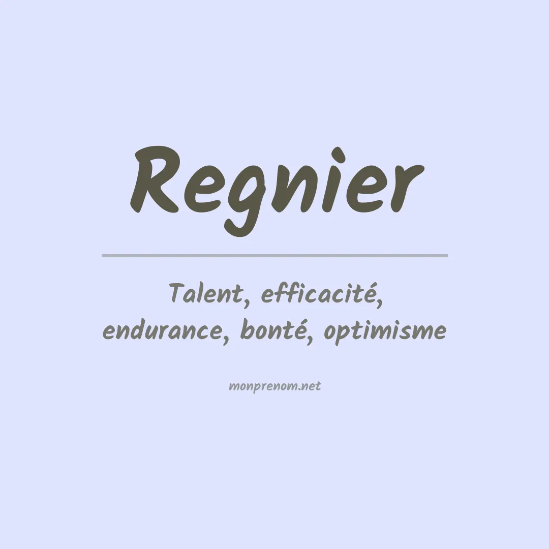 Prénom Regnier